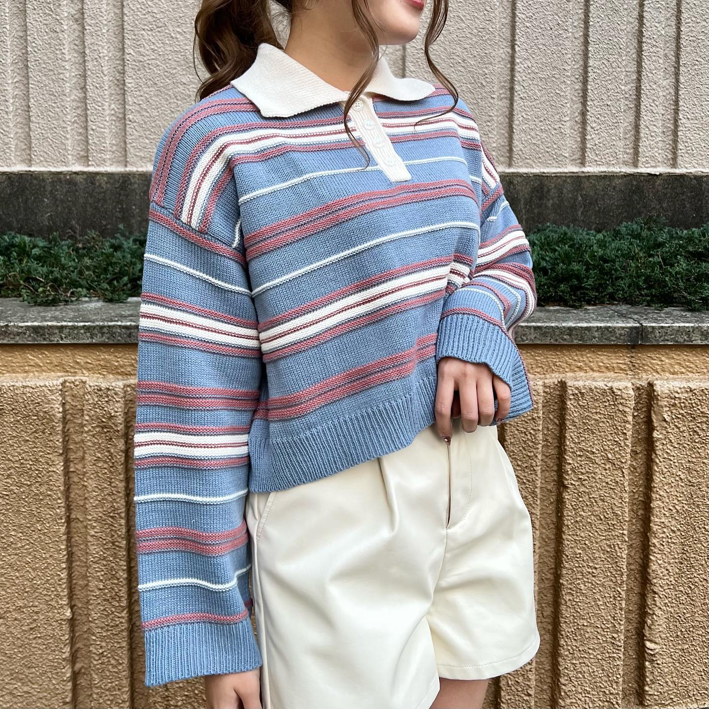 今週店頭入荷予定の新作ニット?カラー展開も可愛くスポーティーなイメージに————————————————EP241512S002ボーダーニットプルオーバー¥3190 with tax⁡⁡⁡#emsexcite #エムズエキサイト#emsexciteコーデ#ootd#code#冬服#プチプラ#プチプラコーデ#冬コーデ#新作#人気アイテム#ニット#プルオーバー#ボーダーニット#ニットコーデ#スポーティーコーデ#襟付ニット#ブルーニット#オレンジニット#グリーンニット#オソロコーデ#韓国コーデ#きょこ#量産型#ライブ参戦#トレンドファッション#参戦服⁡⁡