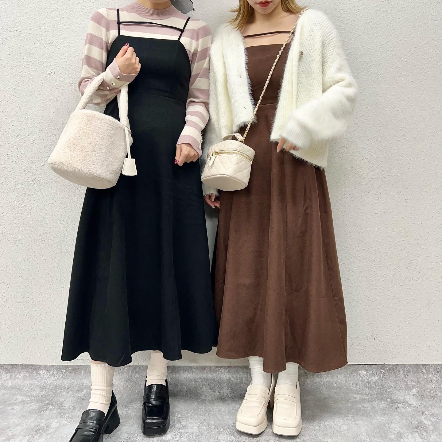 ♡今週末一部店頭先行入荷ストラップが特徴のキャミワンピ丈感は肩のストラップで調節可能です！————————————————EF280022S001ストラップキャミワンピース¥3850⁡#emsexcite #エムズエキサイト#emsexciteコーデ#ootd#code#冬服#プチプラ#プチプラコーデ#冬コーデ#新作#人気アイテム#キャミワンピ#キャミワンピース#ストラップキャミワンピ#ワンピース#ワンピースコーデ#ガーリーコーデ#フレンチガーリー#きょこ#量産型#ライブ参戦#カラーコーデ#トレンドファッション#参戦服⁡