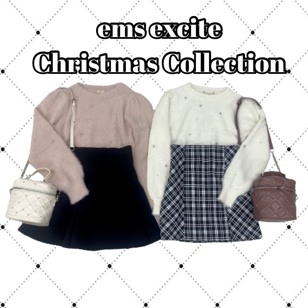 ⁡　ems excite Christmas collection️⁡⁡♡EP441512T005ビジューシャギーニット　¥3,850（税込）⁡♡EP480012T003配色ケーブルパフ袖ニット ¥3,850（税込）⁡どちらも今週店舗入荷予定アイテム?⁡⁡⁡店舗入荷中のアイテムから近日入荷のアイテムでクリスマスにぴったりのコーデをご紹介⁡今年の冬はとことんガーリーに決めよう??⁡⁡⁡#emsexcite #エムズエキサイト #emsexciteコーデ #冬コーデ #秋冬コーデ#高見えコーデ #プチプラ高見えコーデ #高見えファッション #リボンアイテム　#リボンコーデ　#リボン　#ニット　#ニットアイテム #クリスマスコーデ #大人ガーリー #大人ガーリーコーデ #フレンチガーリー #ガーリーファッション #ガーリーコーデ#トレンドファッション #トレンドコーデ #トレンドアイテム