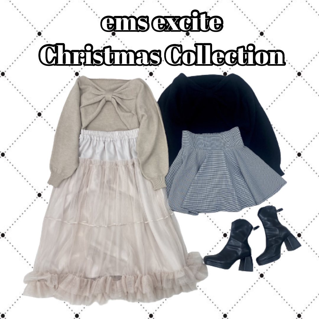 ⁡　ems excite Christmas collection️⁡⁡♡EP493412T0012WAYリボンニットSET　¥4,290（税込）⁡♡EP480012T005オーガンジーリボンニットプルオーバー ¥3,850（税込）⁡⁡⁡⁡店舗入荷中のアイテムから近日入荷のアイテムでクリスマスにぴったりのコーデをご紹介⁡今年の冬はとことんガーリーに決めよう??⁡⁡⁡#emsexcite #エムズエキサイト #emsexciteコーデ #冬コーデ #秋冬コーデ#高見えコーデ #プチプラ高見えコーデ #高見えファッション #リボンアイテム　#リボンコーデ　#リボン　#ニット　#ニットアイテム #クリスマスコーデ #大人ガーリー #大人ガーリーコーデ #フレンチガーリー #ガーリーファッション #ガーリーコーデ#トレンドファッション #トレンドコーデ #トレンドアイテム