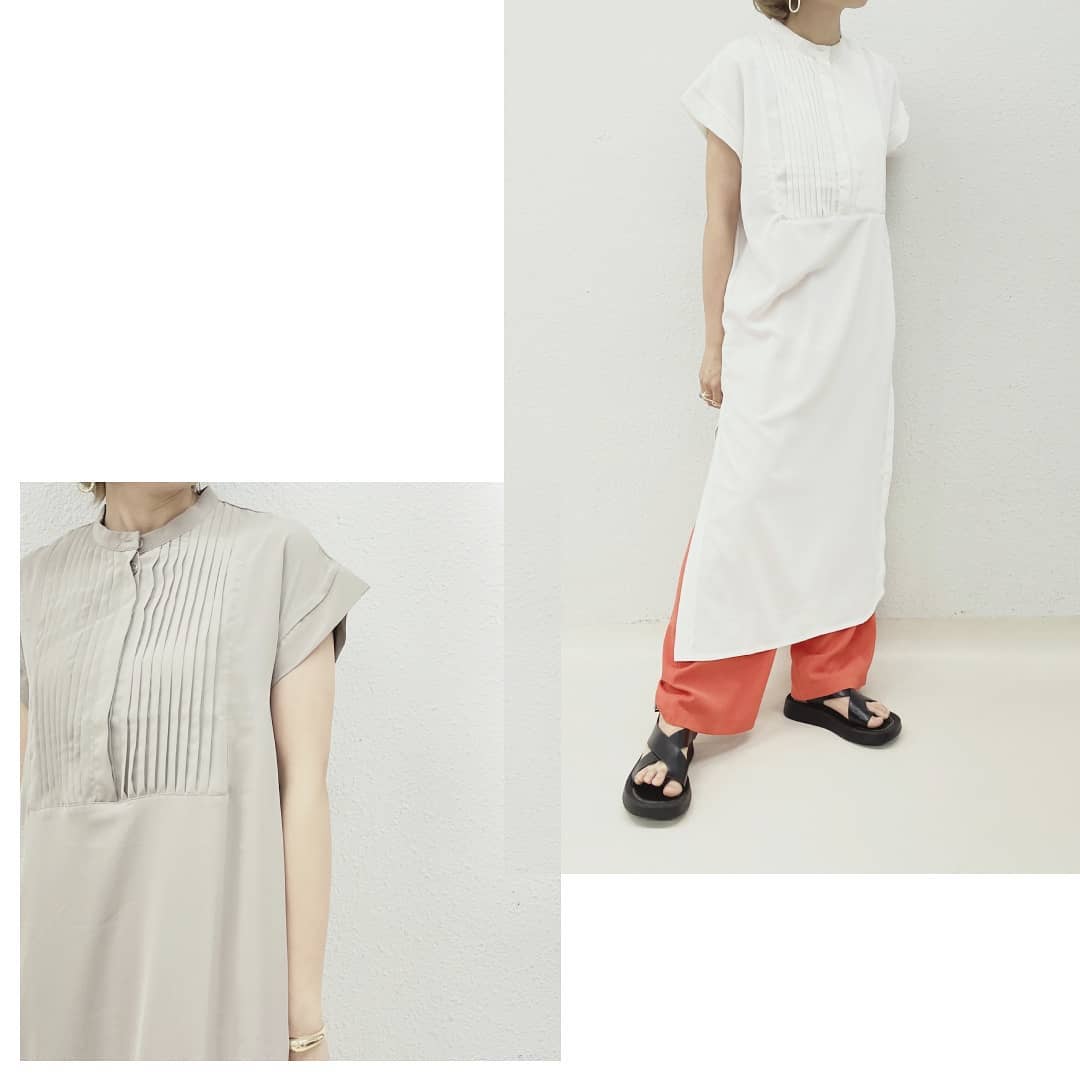 ﾏｯﾄｻﾃﾝﾌﾚﾝﾁ袖ﾜﾝﾋﾟｰｽ￥4,900＋taxwhite/gray/lavenderｵﾝﾗｲﾝｽﾄｱ、店舗入荷済み。さらっと大人めに着ていただけるマットサテンのシャツワンピース。スリット深めでレイヤヤードスタイルもお洒落にきまります。#kivi_official#キヴィ#kivi#大人ファッション#大人カジュアル#シャツワンピ#マットサテンワンピース#マットサテン#シャツワンピコーデ#シャツワンピスタイル#ワンピコーデ#ワンピスタイル#ootd#kivi_ootd#fashion#wear#オンオフ#ニューノーマル
