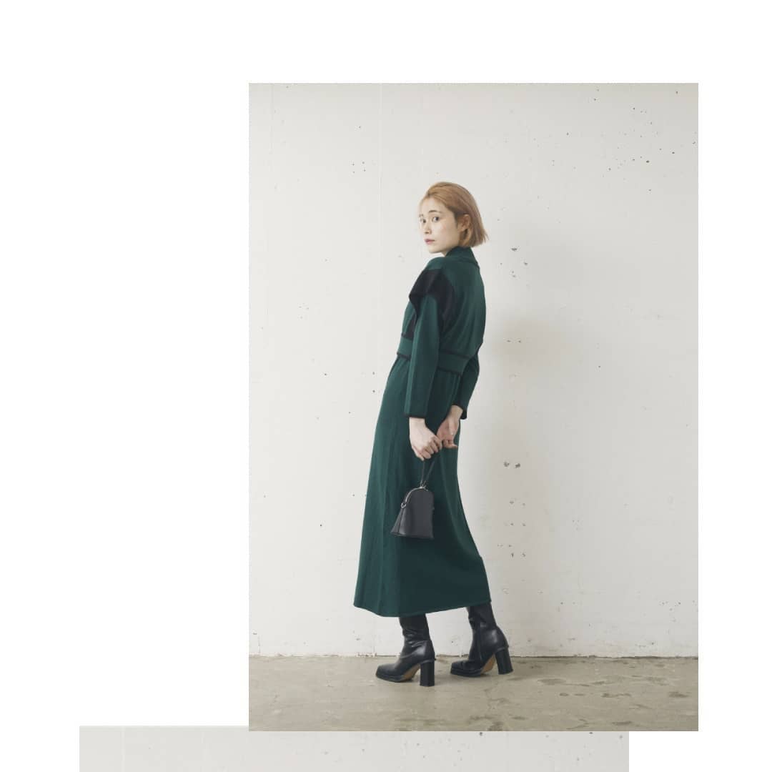 .【PRE ORDER】アンサンブルニットワンピース￥6,900＋taxivory/brown/green12月下旬頃のお届け予定。配色やパイピングなど今年らしいデザインのニットワンピース。レイヤードスタイルなのでとてもお洒落見えします！程よく伸縮するニットで着心地もよいです。少しレディな雰囲気が素敵です◎..