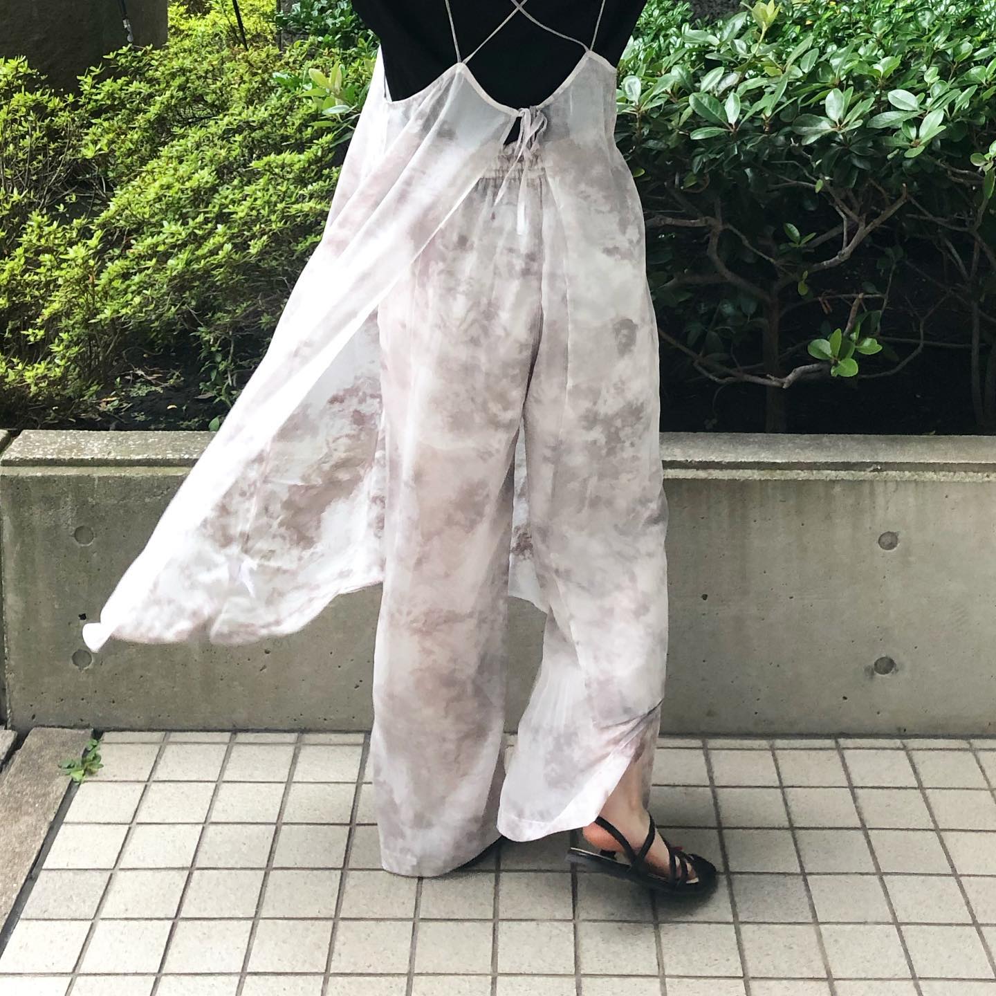 .﻿【new arrival】﻿﻿﻿?RL056632T001シアーラフPT﻿▷¥2,300+tax﻿(今週店舗入荷  オンライン近日入荷予定)﻿﻿∥color∥﻿Tie dye / green / ivory﻿﻿modelTie dye:154cmgreen:157cm﻿﻿#retrogirl_style#retrogirl2020ss﻿#レトロガール#レトロガールコーデ﻿#シアーパンツ#タイダイ柄パンツ