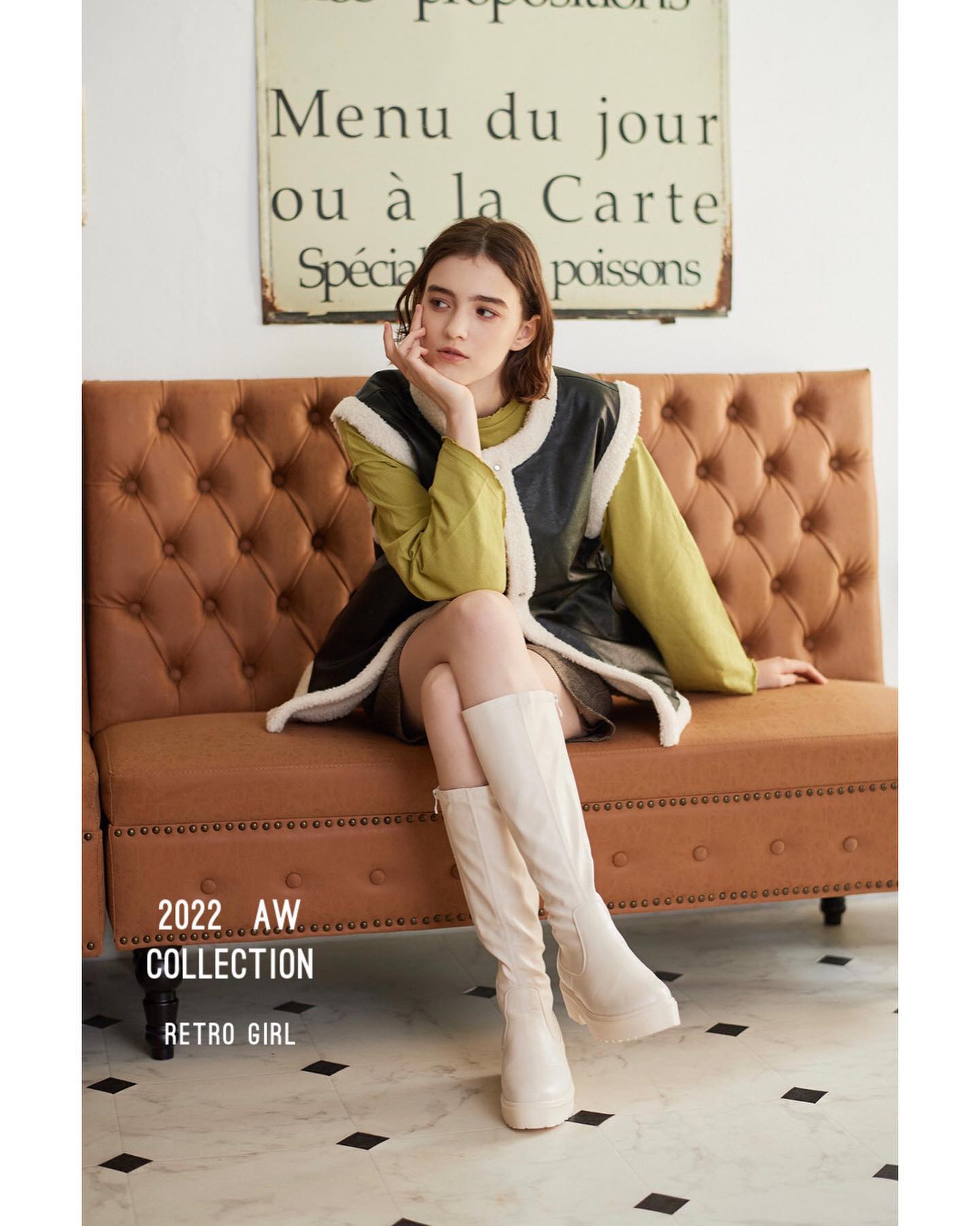 【RETRO GIRL 2022 autumn&winter vol.3】2022 autumn & winter visual🏷RW256921T002ﾌｪｲｸﾚｻﾞｰ×ﾎﾞｱﾘﾊﾞｰﾍﾞｽﾄ ¥6,490（税込）🏷RF257111T002ｶｯﾄｵﾌ裏毛BIGﾌﾟﾙｵｰﾊﾞｰ ¥3,190（税込）🏷RW257032S001ﾊﾞﾐｭｰﾀﾞﾊﾟﾝﾂ ¥2,750（税込）coming soon#retrogirl_ootd #レトロガール #レトロガールコーデ #プチプラアイテム #プチプラファッション #プチプラコーデ #夏アイテム #夏コーデ #秋アイテム　#秋カラー　#冬アイテム　#冬カラー#ベスト　#ベストコーデ　#ムートンベスト　#ロングブーツ #aw #2022aw