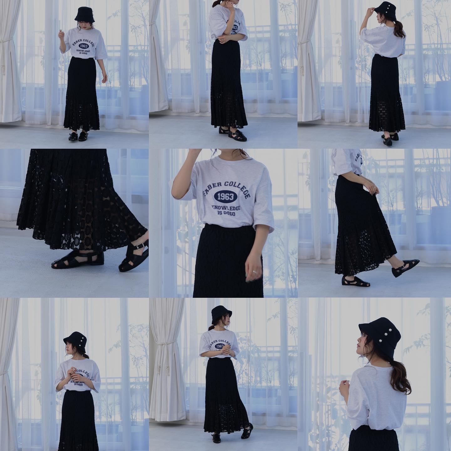.﻿﻿﻿︎casual print tee﻿ ¥3,190﻿﻿﻿︎flower lace skirt﻿ ¥5,390﻿﻿﻿︎pearl hat﻿ ¥3,190﻿﻿﻿﻿﻿﻿﻿#ur_melty #ユアメルティ﻿#レーススカート #柄ロングスカート﻿#フラワースカート #スカートコーデ﻿#バケハ #バケハ女子 #バケハコーデ﻿#コリヨジャ #韓国ファッション #韓国風﻿#オトジョ #大人女子 #オトジョコーデ﻿#오오티디 #데일리룩 #패션 #패션스타그램 #옷스타그램﻿#일본패션 #유아멜티 #코디 #코디스타그램