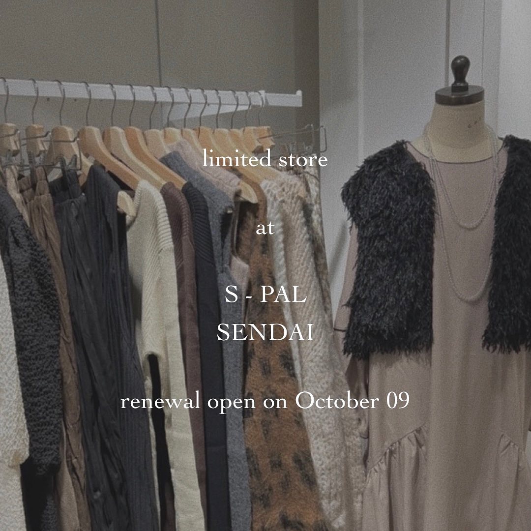 " limited store  renewal open "⁡⁡明日10/9(土) S-PAL仙台3階にリニューアルオープンするRETRO GIRL galleryにてur,Meltyの取り扱いもスタート致します♡⁡⁡お近くに寄られた際はぜひ足をお運び下さいませ?⁡⁡⁡⁡⁡⁡⁡#urmelty #ユアメルティ#仙台 #spalsendai#仙台エスパル