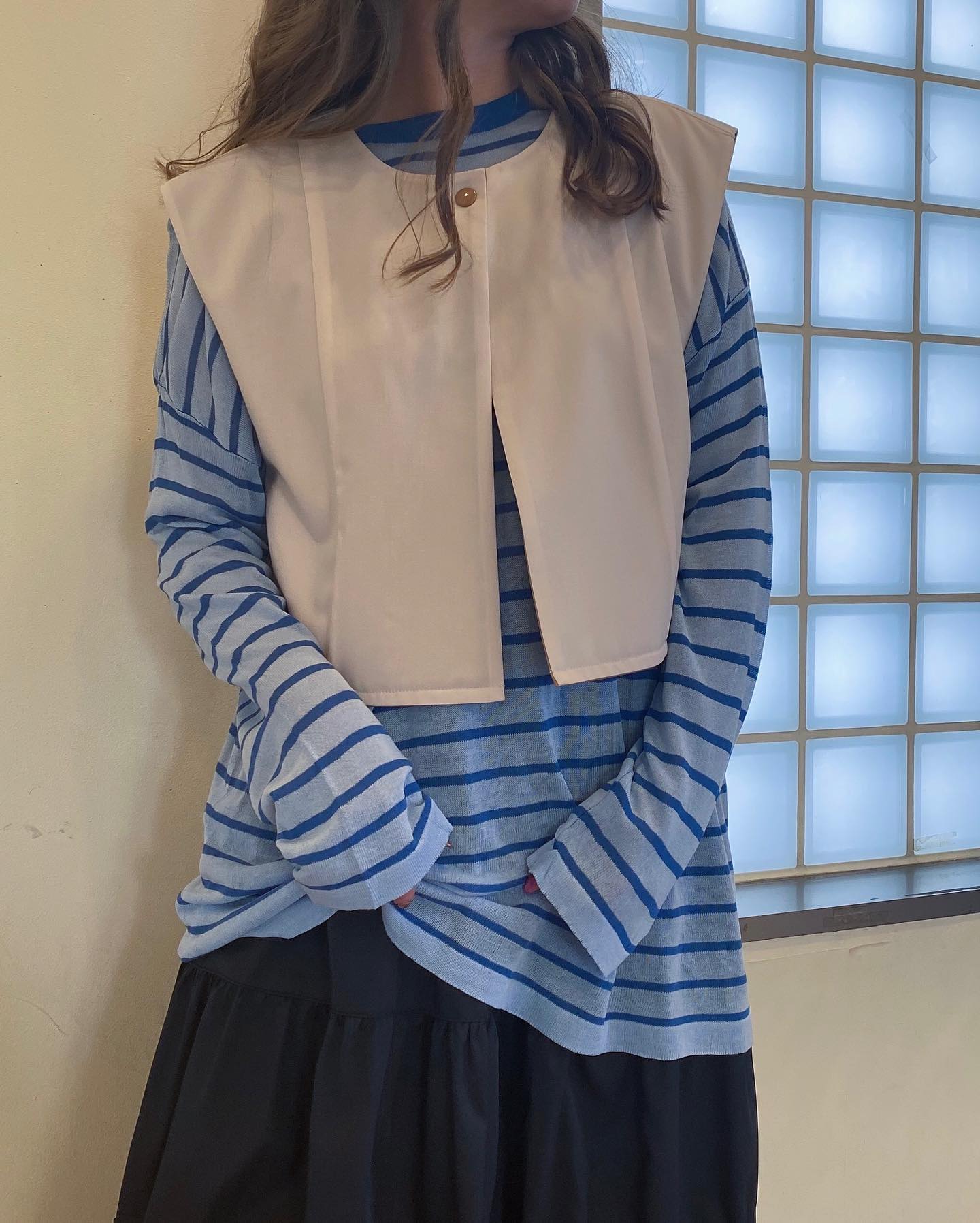 " new item "⁡⁡︎カラーボーダーニット ¥2,750⁡︎リバーショートベスト ¥5,390⁡⁡カラーボーダーニット取り扱い店舗に入荷致しました。オンライン来週以降入荷予定です。⁡リバーショートベストはどちらも入荷しております♡⁡⁡⁡  ⁡⁡ #urmelty #ユアメルティ #ニット #ボーダーニット #ボーダートップス #ボーダーコーデ #ボーダーニットコーデ #ベスト #フェイクレザーベスト #ベストコーデ #ブルーコーデ  #ブルーアイテム #スカートコーデ  #カジュアルコーデ #カジュアルアイテム #春アイテム #春コーデ #韓国っぽ #韓国っぽコーデ #韓国ファッション #韓国風 #コリヨジャ #オトジョ #大人女子 #オトジョコーデ