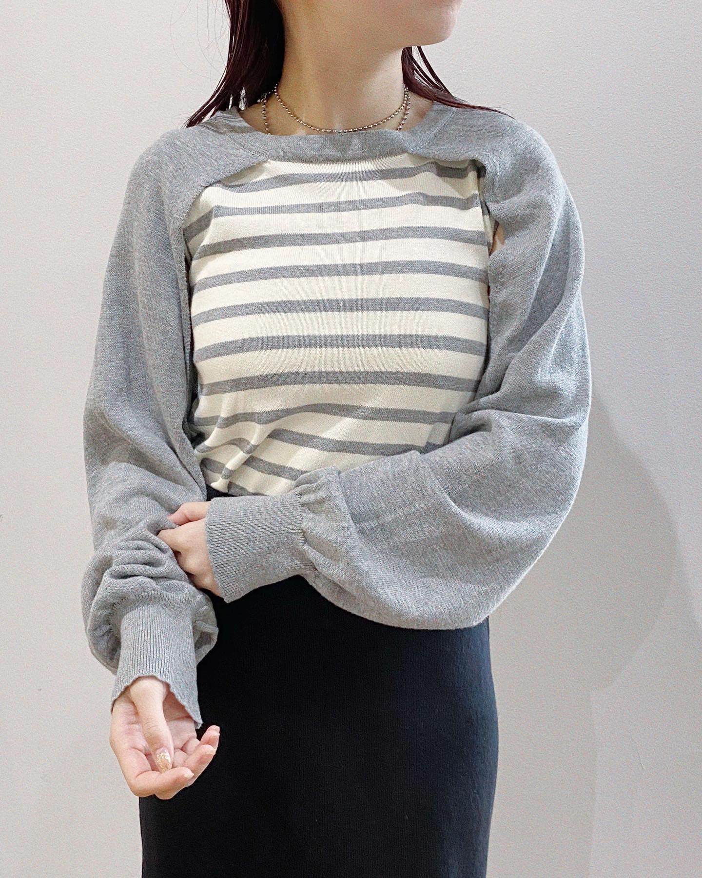 " new item ! "⁡グレーも今年の春は気になります...♡⁡⁡︎セパレートボーダーニット ¥4,950⁡⁡新宿・梅田・天王寺の取り扱い店舗限定アイテム♡ ⁡⁡⁡⁡⁡⁡⁡ #urmelty #ユアメルティ #ニット #ボーダーニット #春ニット #デザインニット #カジュアルニット #ニットコーデ  #ボーダーニットコーデ #デザインニットコーデ #春ニットコーデ #カジュアルニットコーデ #ガーリーコーデ #ガーリーアイテム #カジュアルコーデ #カジュアルアイテム #春アイテム #春コーデ #ブラックコーデ #韓国っぽ #韓国っぽコーデ #韓国ファッション #韓国風 #コリヨジャ #オトジョ #大人女子 #オトジョコーデ