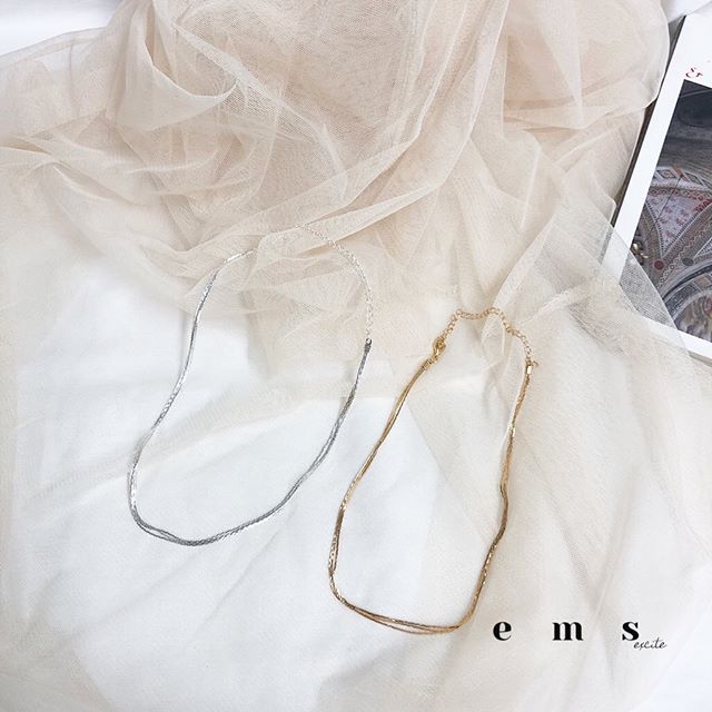 ︎﻿上品にキラキラするよ------------------------------------﻿EA956544D0073連ネックレス﻿¥500+tax﻿﻿﻿﻿﻿﻿﻿﻿﻿﻿﻿﻿﻿﻿﻿﻿﻿#emsexcite #エムズエキサイト﻿#ems #エムズ #emsexciteコーデ﻿#emsexcite好きと繋がりたい #お洒落さんと繋がりたい #プチプラ #プチプラコーデ  #可愛い #量産型 #量産型コーデ #大学生 #高校生 #量産型オタク #大人ガーリー #大人カジュアル #着まわしコーデ #ピンク大好き  #ガーリー #エムズエキサイトコーデ #エムズコーデ #emsコーデ #アクセサリー