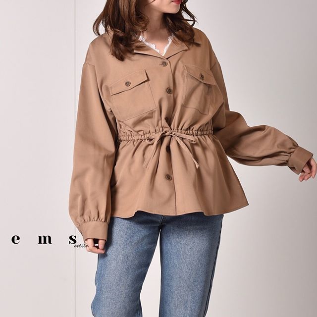 ︎﻿ウエスト細見え効果◎﻿————————————————﻿EP037523B002﻿ダブルポケドロストシャツ﻿¥2900+tax﻿﻿﻿﻿﻿﻿﻿﻿﻿﻿#emsexcite #エムズエキサイト﻿#emsexciteコーデ
