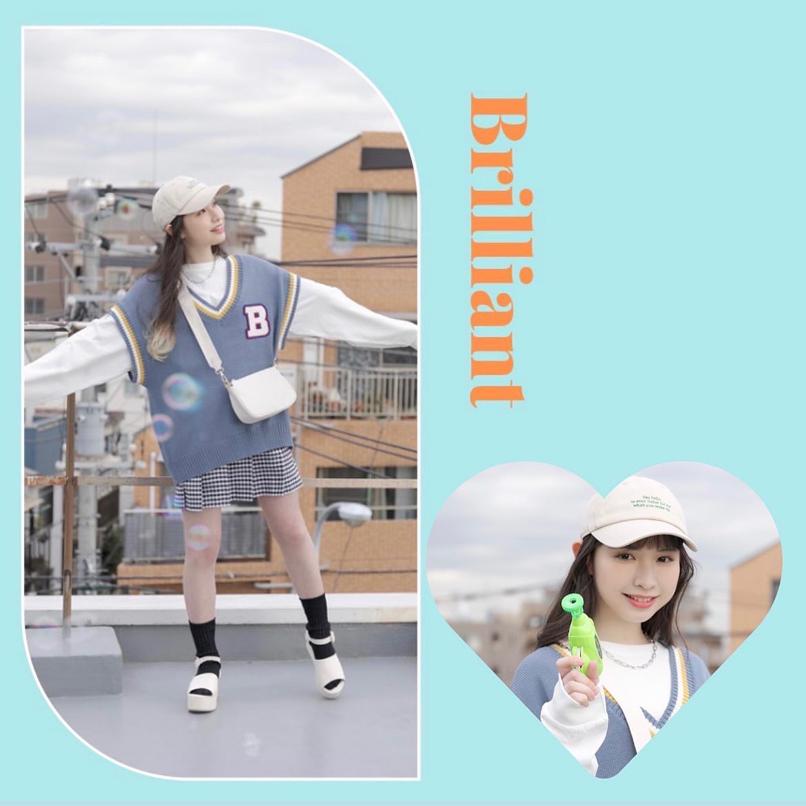 emsexcite 2022 spring summer⁡model @saayagram0101 EP239412T001ワッペンラインベスト¥2750 with tax⁡EP241511B003BIGロゴロンTEE¥2090 with tax⁡EA256731T003ハイウエストミニプリーツスカート¥2530 with tax  3/25より店頭入荷予定⁡プラットフォームサンダル¥3190 with tax  3/25より店頭入荷予定⁡EA237543B0012wayワイドショルダーBAG¥3190 with tax⁡#emsexcite#emsexciteコーデ#ootd#code#visual#2022ss#エムズエキサイト#ニットベスト#ワッペン#ベストコーデ#プリーツスカート#ミニスカート#ギンガムチェック#ショルダーバッグ#バッグ#ロンt#プチプラコーデ#参戦服#カジュアルコーデ#海外ガール #韓国ファッション