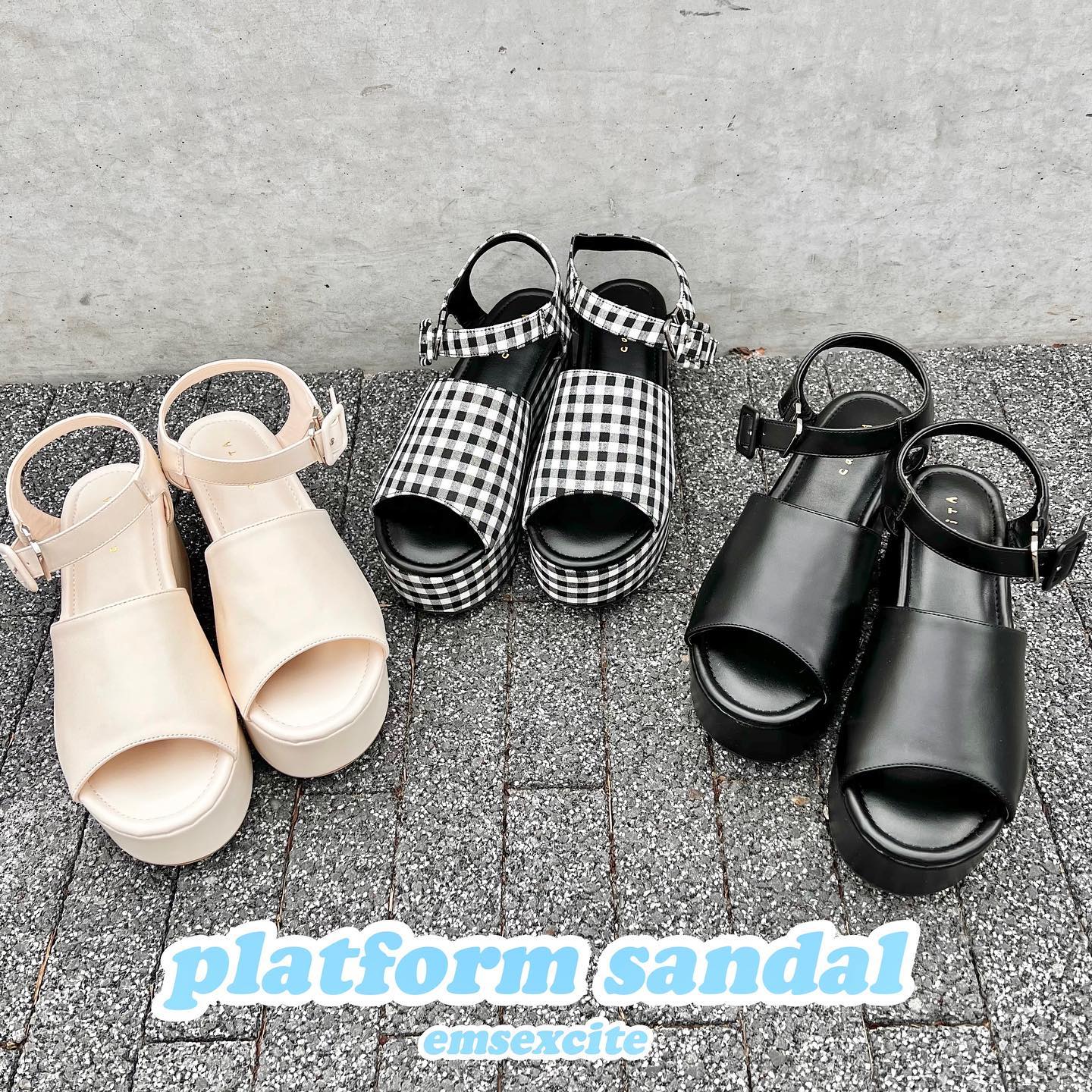 ♡今週店頭入荷の新作サンダル厚底ですが軽い履きごごち靴下合わせもオススメ?————————————————ES251242B001プラットフォームサンダル¥3850 with tax⁡⁡⁡#emsexcite #エムズエキサイト#emsexciteコーデ#ootd#code#春服#プチプラ#プチプラコーデ#春コーデ#新作#人気アイテム#ガーリーコーデ#カジュアルコーデ#サンダル#プラットフォームサンダル#厚底サンダル#ギンガムチェック#盛れる#オソロコーデ#韓国コーデ#韓国ファッション#きょこ#量産型#ライブ参戦#トレンドファッション#参戦服⁡⁡