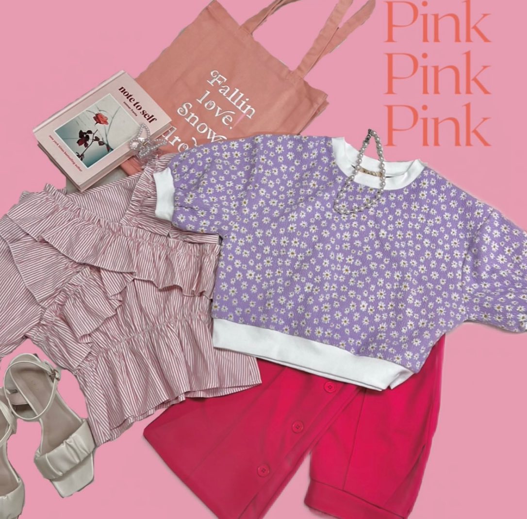 pink pink pink⁡EM256223T001シアーストライプシャツ　¥3190 with tax⁡EM280012B002柄編み半袖ニット¥2530 with tax⁡EM241511T006デイジー半袖カット　¥2530 with tax⁡EM256223G002クロスフリルブラウス　¥3190 with tax⁡EM254032G001ボタンフレアパンツ　¥3190 with tax⁡EM236631B001イレヘムティアードスカート　¥3850 with tax⁡#emsexcite#emsexciteコーデ#ootd#code#エムズエキサイト#カジュアルコーデ#プチプラコーデ#参戦服#ガーリーコーデ#海外ガール#フレンチガーリー#シアーシャツ#ストライプシャツ#カラーパンツ#カラーコーデ#ピンクコーデ#デイジー柄#花柄#フレアパンツ#柄編みニット#フリルブラウス#イレヘムスカート#ティアードスカート