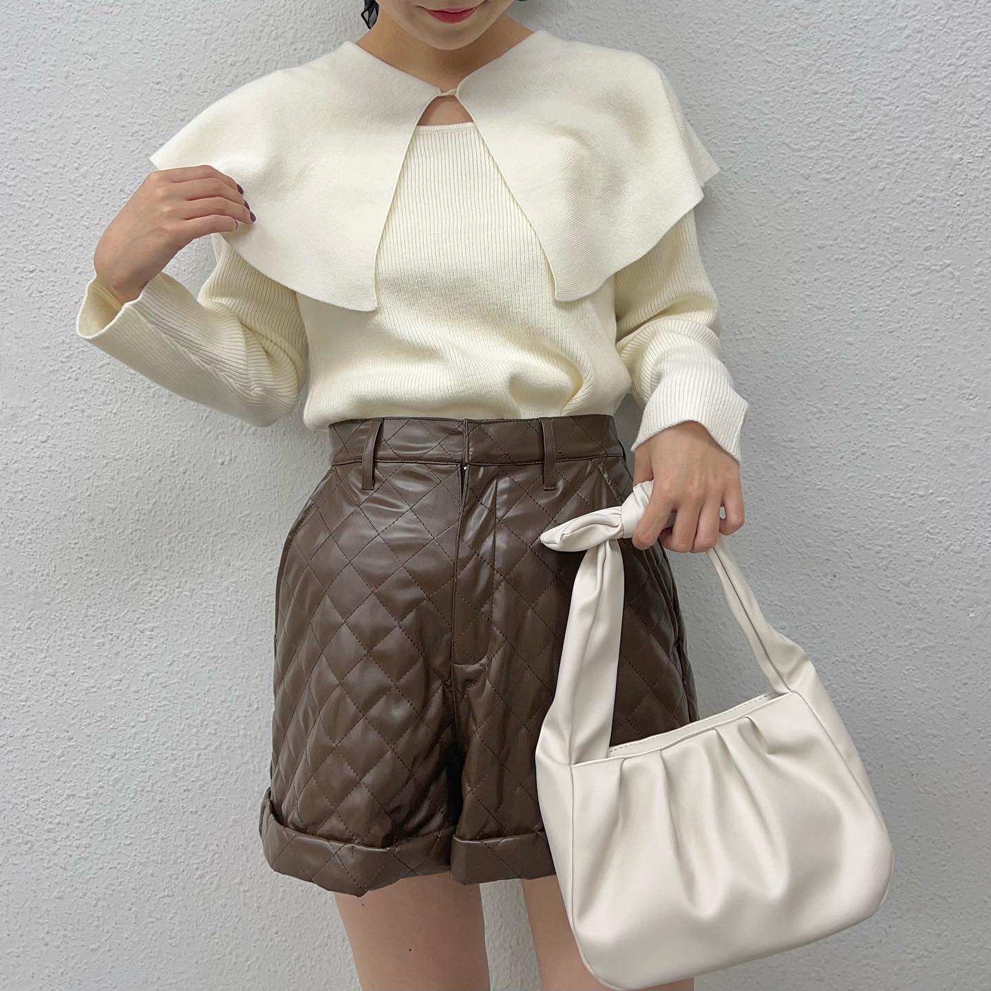 ♡今週店頭入荷大きめのケープ襟が可愛いニットトレンド性抜群です！————————————————EW241512T005ケープニットプルオーバー¥3190⁡#emsexcite #エムズエキサイト#emsexciteコーデ#ootd#code#冬服#プチプラ#プチプラコーデ#冬コーデ#新作#人気アイテム#ガーリーコーデ＃大人ガーリー#フレンチガーリー#きょこ#量産型#ケープニット#ケープ#ケープ襟#ニット#ニットコーデ#マーメイドスカート#ライブ参戦#カラーコーデ#トレンドファッション#参戦服⁡