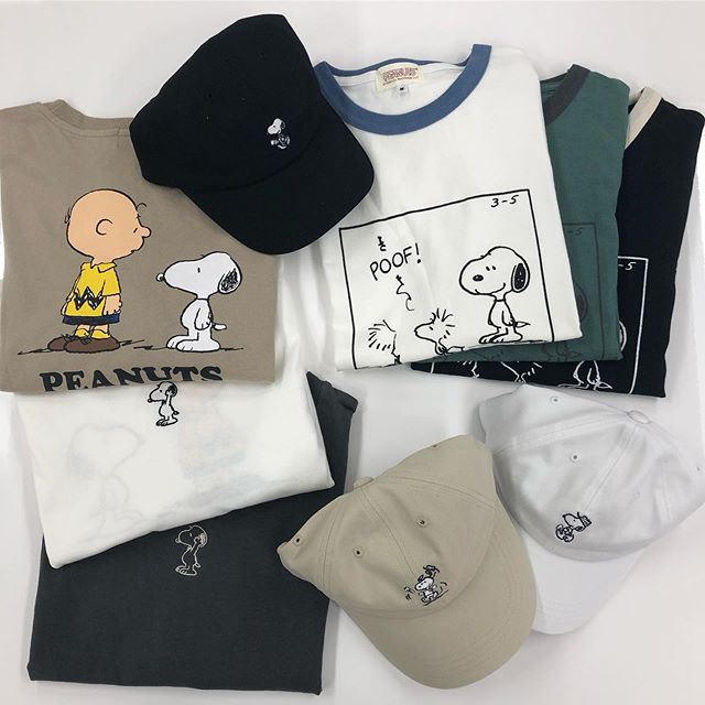 New Arrival Reb006peanuts リンガーtee 2 900 Tax 店舗入荷中 Color White Green Black Reb007peanuts Big Tee 3 500 Tax 店舗入荷中 Color Brown White Black Reb000snoopyキャップ 3 0 Tax 店舗入荷中 Color