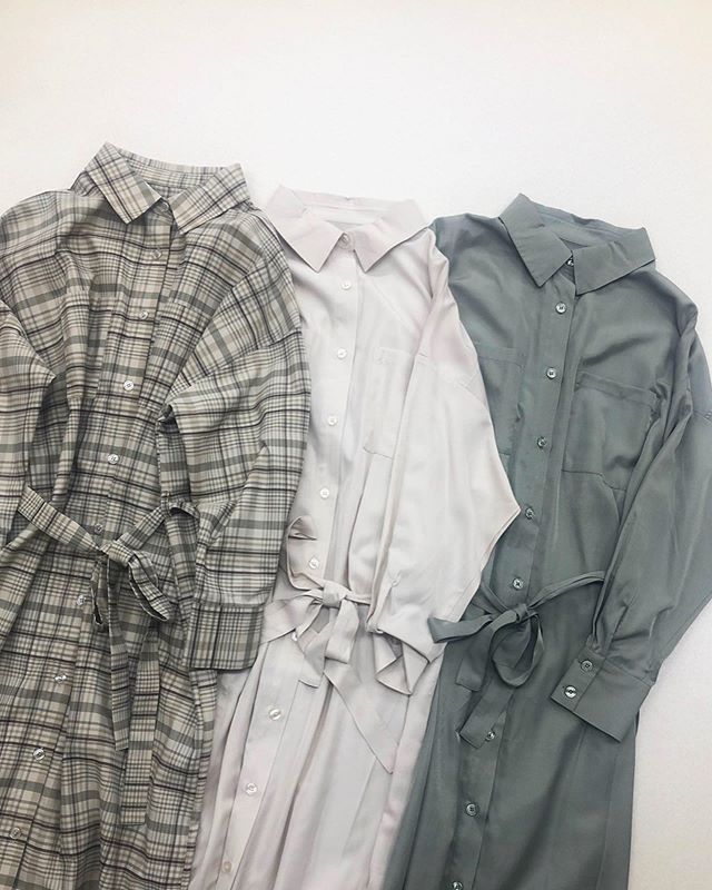 .【recommend item】.?RP037522A003 WポケットシャツOP▷¥3,900+tax(店舗入荷中).∥color∥check / ivory / green..#retrogirl#newarrival#fashion#springfashion#レトロガール#カジュアル#カジュアルアイテム#プチプラ#プチプラアイテム#プチプラファッション#プチプラコーデ#シャツワンピース#シャツワンピースコーデ