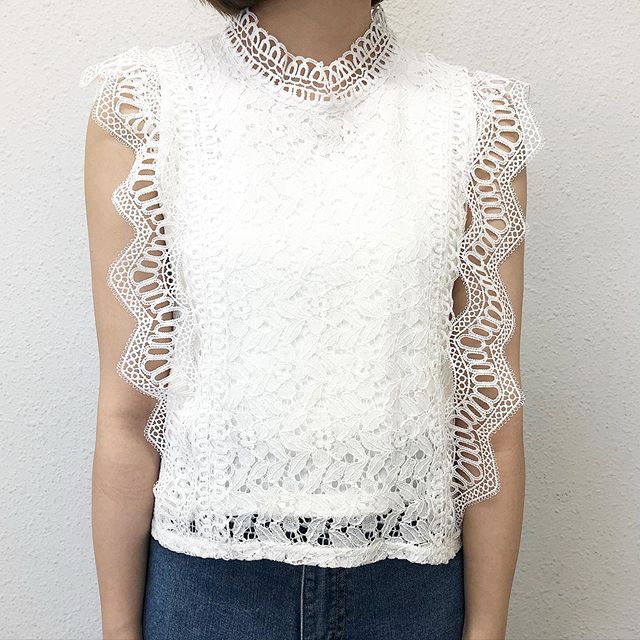.﻿【new arrival】﻿﻿?RS027423T001総レースノースリBL﻿▷¥1,900+tax﻿(店舗入荷中.オンライン近日入荷予定)﻿﻿∥color∥﻿white / green / black﻿﻿﻿#retrogirl#retrogirl2020ss﻿#レトロガール#レトロガールコーデ﻿#ノースリブラウス#レースブラウス