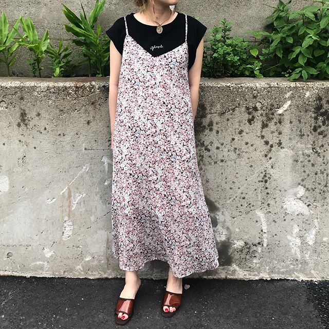 New Arrival Rlg001バッククロスキャミop 2 900 Tax 今週店舗入荷 Color Green White Flower Model 154cm Retrogirl Style Retrogirlss レトロガール レトロガールコーデ キャミワンピース 花柄ワンピース Retro Girl