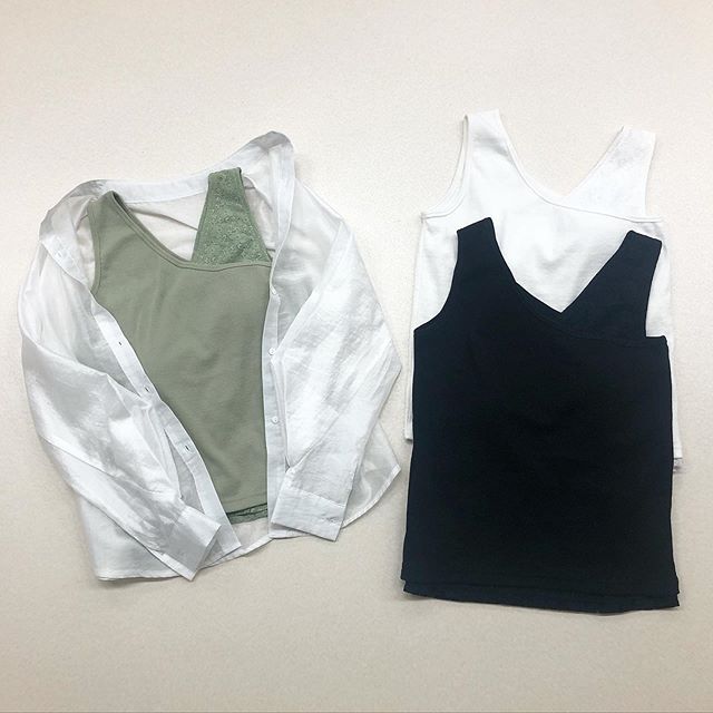 .﻿【new arrival】﻿﻿?RS041511T101アシメタンクSET▷¥1,900+tax﻿(今週店舗入荷　オンライン近日入荷予定)﻿﻿∥color∥﻿green / white / black﻿﻿﻿#retrogirl_style#retrogirl2020ss﻿#レトロガール#レトロガールコーデ﻿#アシメタンク#タンクセット
