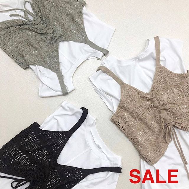 .﻿【 SALE!! 50%OFF 】﻿﻿本日より各店舗で一部商品SALE price ﻿﻿?RM039412T004﻿ ドロストキャミset﻿▷¥2,900+tax → ¥1,450+tax﻿(店舗のみ実施)﻿﻿∥color∥﻿L-brown / khaki / D-brown﻿﻿﻿#retrogirl_sale#キャミセットトップス