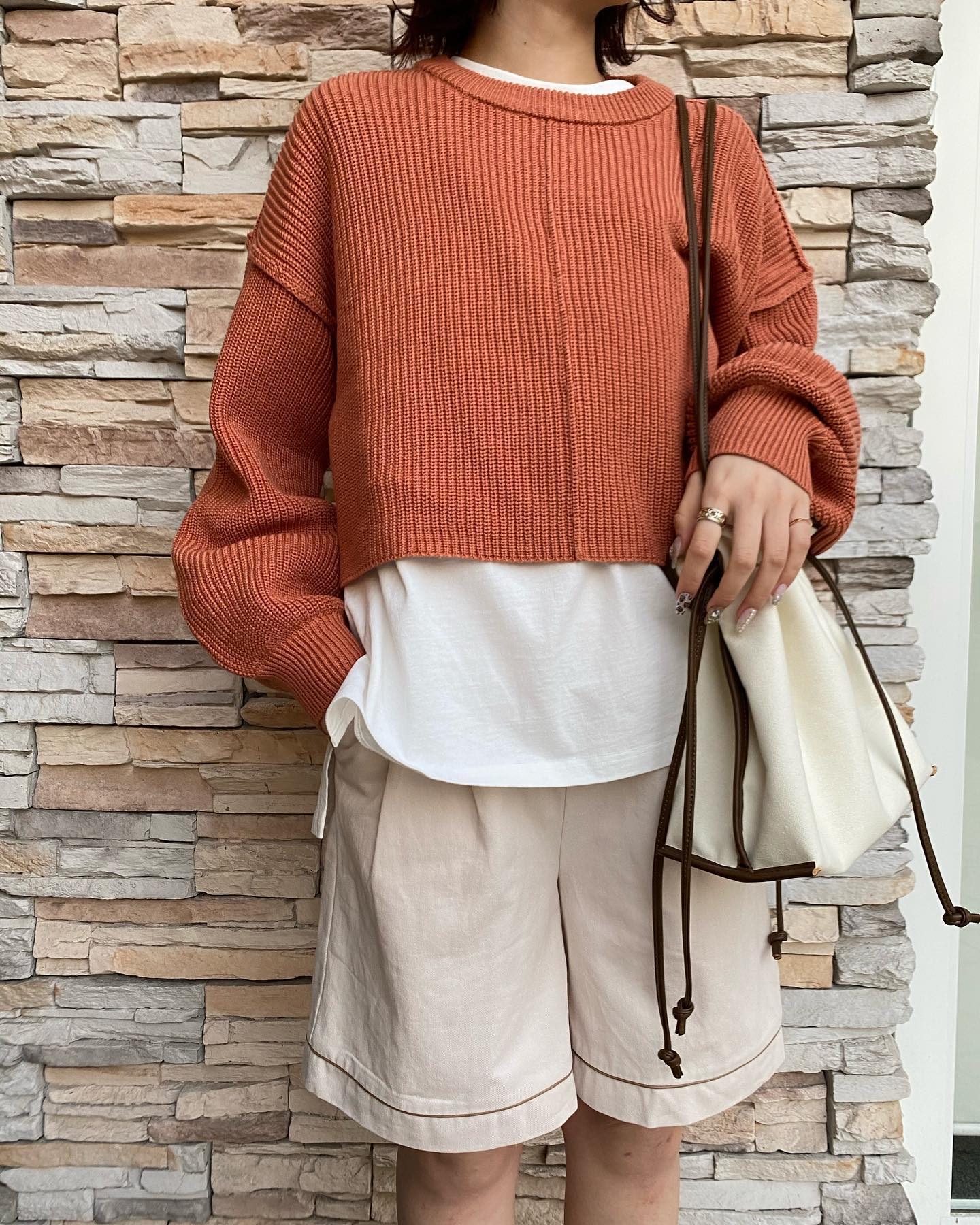 .【new arrival】?RP180012B004ｱｳﾄﾘﾝｷﾝｸﾞｼｮｰﾄNT▷¥3,190(税込)(店舗今週入荷.オンライン近日入荷予定)﻿∥color∥Lgrey / orange / blue / green2/4のｲﾝｽﾀﾗｲﾌﾞでも紹介#レトロガール#レトロガールコーデ#トレンドファッション#プチプラコーデ#ショートニット #アウトリンキング #レイヤード #レイヤードコーデ #ショートパンツ #パイピング #春カラー #春コーデ #2021ss