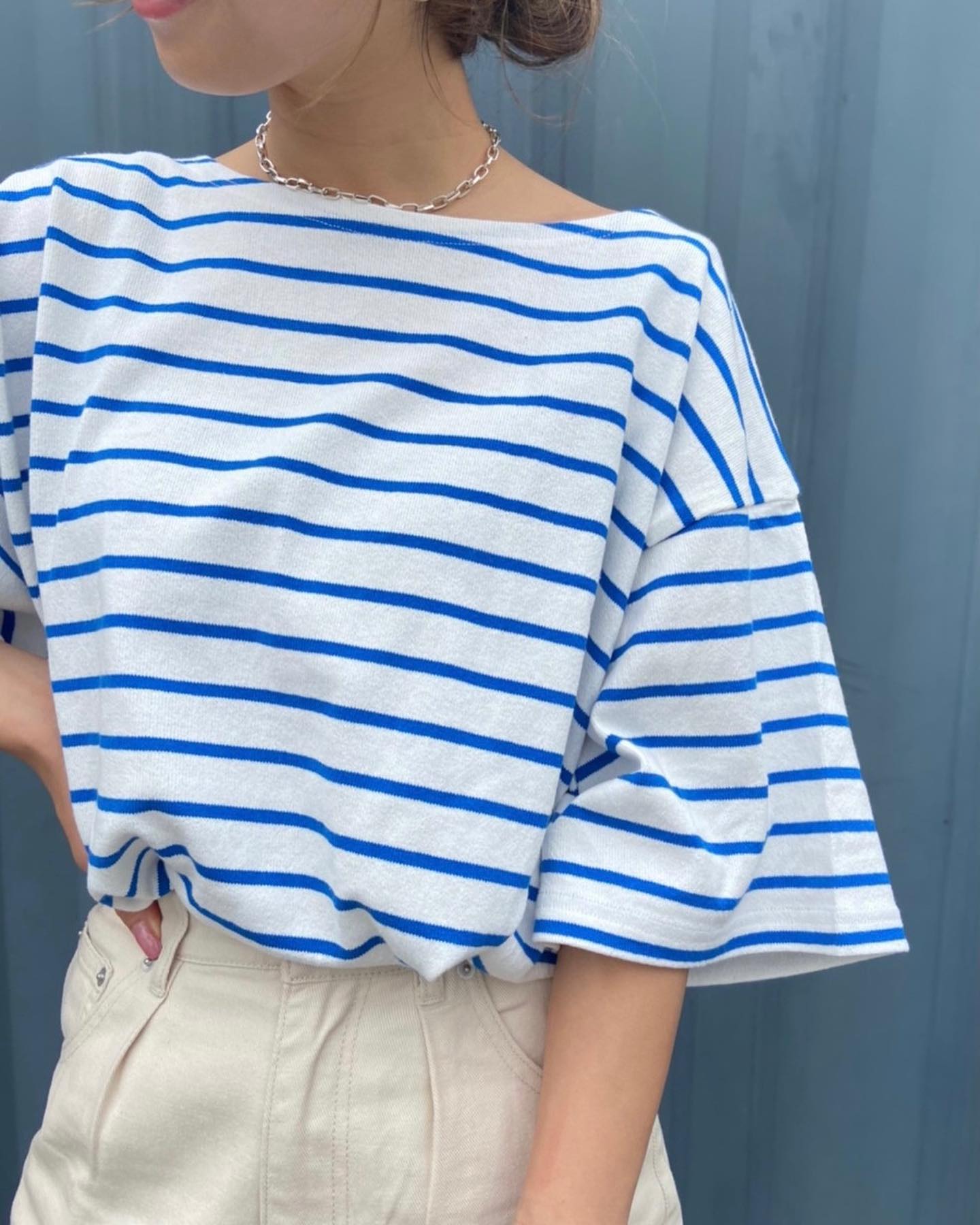 .【New arrival】﻿﻿?RS153511B001 BIGﾏﾘﾝﾎﾞｰﾀﾞｰTee▷¥2,530(税込)(店舗.オンライン入荷) ﻿∥color∥﻿ white / red / blue / Dblue?RS134832T003 ﾙｰｽﾞﾜｲﾄﾞﾃﾞﾆﾑﾊﾟﾝﾂ▷¥3,190(税込)(店舗.オンライン入荷) ﻿∥color∥﻿ white / grey / blue ゆったりとしたｼﾙｴｯﾄに細めのﾎﾞｰﾀﾞｰで華奢に見せてくれますﾄﾚﾝﾄﾞのﾏﾘﾝｽﾀｲﾙが完成#retrogirl_ootd#レトロガール#レトロガールコーデ#トレンドファッション#プチプラコーデ#マリンボーダー #ボーダー #ボーダートップス #マリンコーデ #カジュアルコーデ #シンプルカジュアル #夏カラー #夏コーデ #2021ss