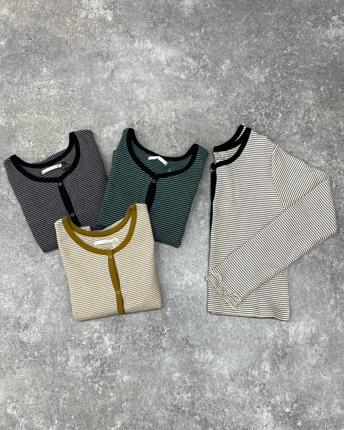 【New arrival】? RF139411T002  ﾊﾟｲﾋﾟﾝｸﾞﾃﾚｺｶｰﾃﾞ▷¥2,090(税込)(店舗.オンライン入荷) ∥color∥ white / yellow / gray / green#retrogirl_ootd#レトロガール#レトロガールコーデ#トレンドファッション#プチプラコーデ#秋カラー #秋コーデ #2021aw#パイピング #パイピングカーディガン