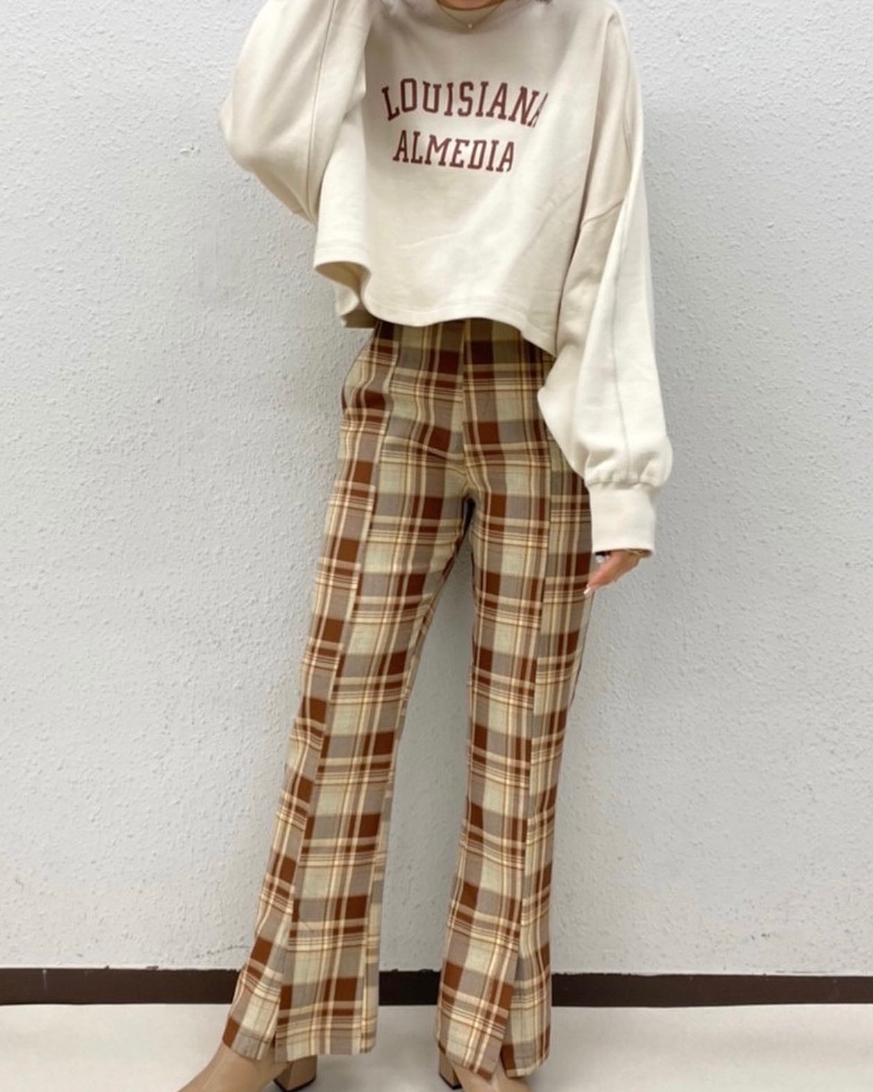 New arrival】? RA136632N006 柄ﾁｪｯｸｾﾐﾌﾚｱﾊﾟﾝﾂ▷¥3,190(税込