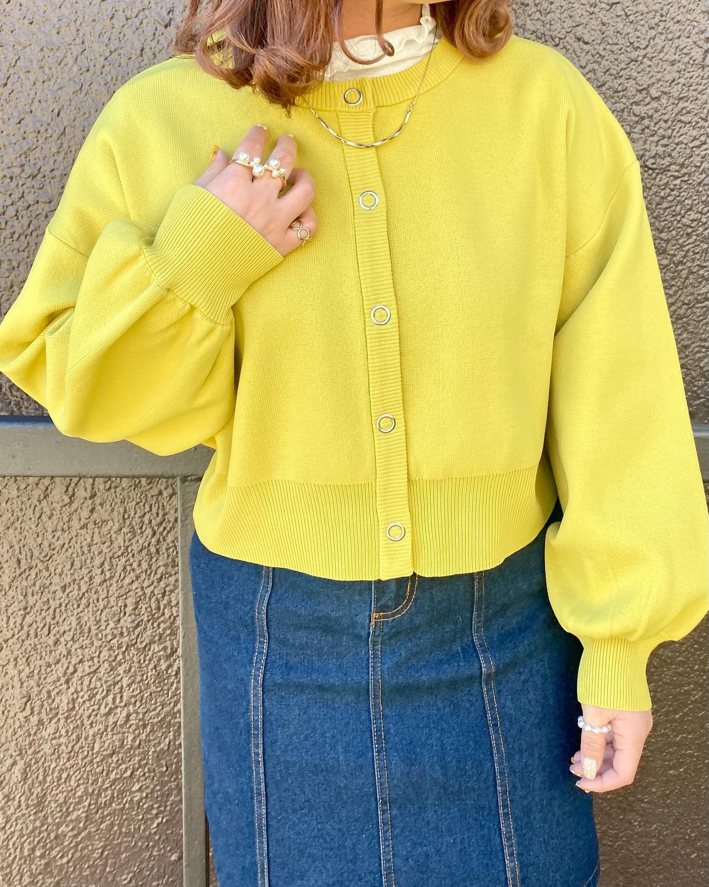 【New arrival】? RP280012T002ｶﾗｰｼｮｰﾄｶｰﾃﾞｨｶﾞﾝ▷¥3,190(税込)(店舗今週入荷.ｵﾝﾗｲﾝ近日入荷)∥color∥white /  black / blue / lavenderyellow / green#retrogirl_ootd#レトロガール#レトロガールコーデ#トレンドファッション#プチプラコーデ #春カラー　#春コーデ　#カーディガン#カーディガンコーデ