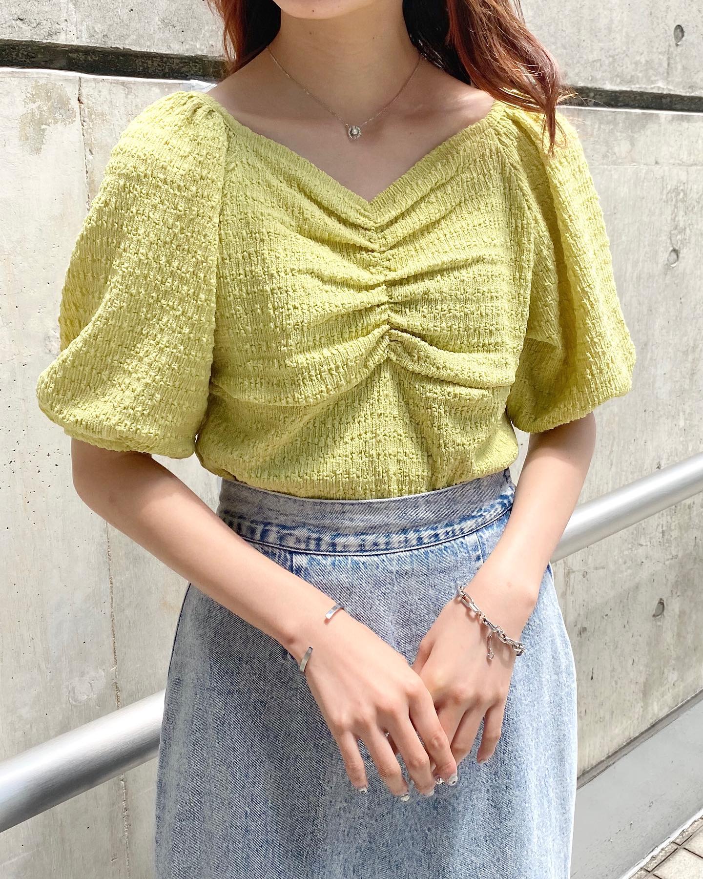 【new arrival】⁡🏷 RL256411B001ｼﾞｬｶﾞｰﾄﾞ胸ｼｬｰﾘﾝｸﾞﾌﾟﾙｵｰﾊﾞｰ▷¥2,750(税込)(店舗今週入荷.ｵﾝﾗｲﾝ近日入荷)⁡white / yellow / black#retrogirl_ootd #レトロガール #レトロガールコーデ #プチプラアイテム #プチプラファッション #プチプラコーデ #夏アイテム #夏コーデ #トレンドアイテム #トレンドファッション #カラーコーデ #カラーアイテム #シャーリングプルオーバー