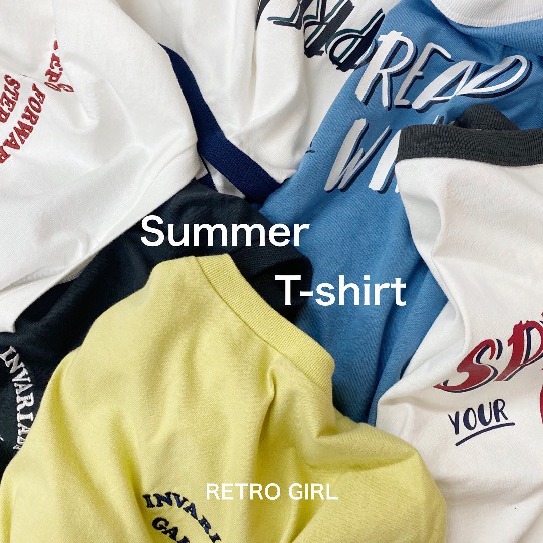 【 Summer T-shirt collection】RETRO GIRL 夏に大活躍間違いなし！Tｼｬﾂｱｲﾃﾑ多数取り揃えております今回はおすすめのTｼｬﾂをﾋﾟｯｸｱｯﾌﾟしてご紹介！⁡? RS241511B009ﾛｺﾞﾘﾝｶﾞｰTee ▷¥2,090(税込)⁡?RM256411G001ﾒﾗﾝｼﾞ刺繍ﾛｺﾞTee ▷¥2,090(税込)⁡? RS257111B005ﾏﾙﾁｰﾎﾞｰﾀﾞｰBIGTee ▷¥2,530(税込)⁡? RS257111B003ﾛｺﾞ刺繍Tee ▷¥2,090(税込)? RS241511B012ｱｿｰﾄﾛｺﾞﾁﾋﾞTee ▷¥2,090(税込)#retrogirl_ootd #レトロガール #レトロガールコーデ #プチプラアイテム #プチプラファッション #プチプラコーデ #夏アイテム #夏コーデ #トレンドアイテム #トレンドファッション #カラーコーデ #ロゴTee #tシャツ