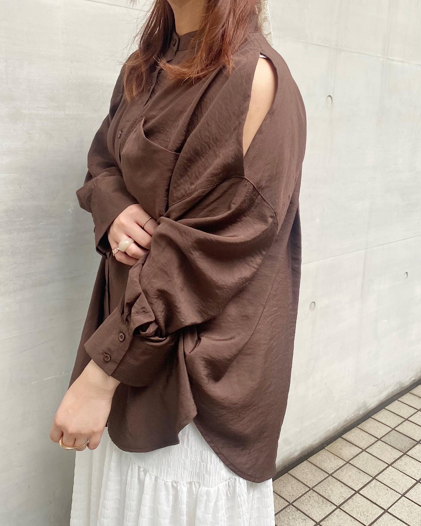 【new arrival】⁡? RE237523T002肩ｽﾘｯﾄｼｱｰｼｬﾂ▷¥3,190(税込)(店舗入荷中.ｵﾝﾗｲﾝ近日入荷)white / blue / green / brown#retrogirl_ootd #レトロガール #レトロガールコーデ #プチプラアイテム #プチプラファッション #プチプラコーデ #夏アイテム #夏コーデ #トレンドアイテム #シアーシャツ　#シャツ　#シャツコーデ