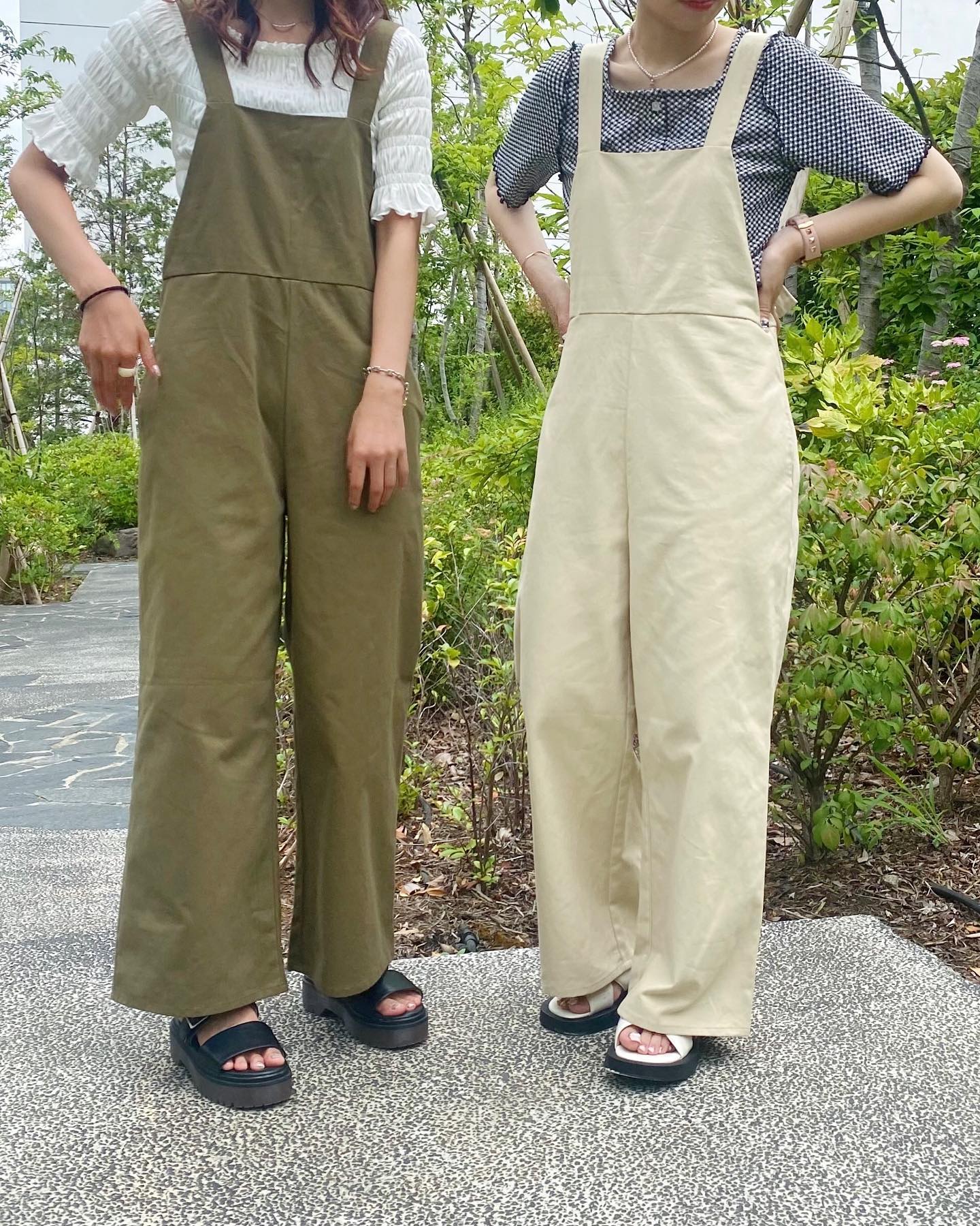 【new arrival】⁡? RE280032B001ﾊﾞｯｸﾘﾎﾞﾝｻﾛﾍﾟｯﾄ▷¥4,290(税込)(店舗入荷中.ｵﾝﾗｲﾝ近日入荷)white / green / black#retrogirl_ootd #レトロガール #レトロガールコーデ #プチプラアイテム #プチプラファッション #プチプラコーデ #夏アイテム #夏コーデ #トレンドアイテム #サロペット　#サロペットコーデ