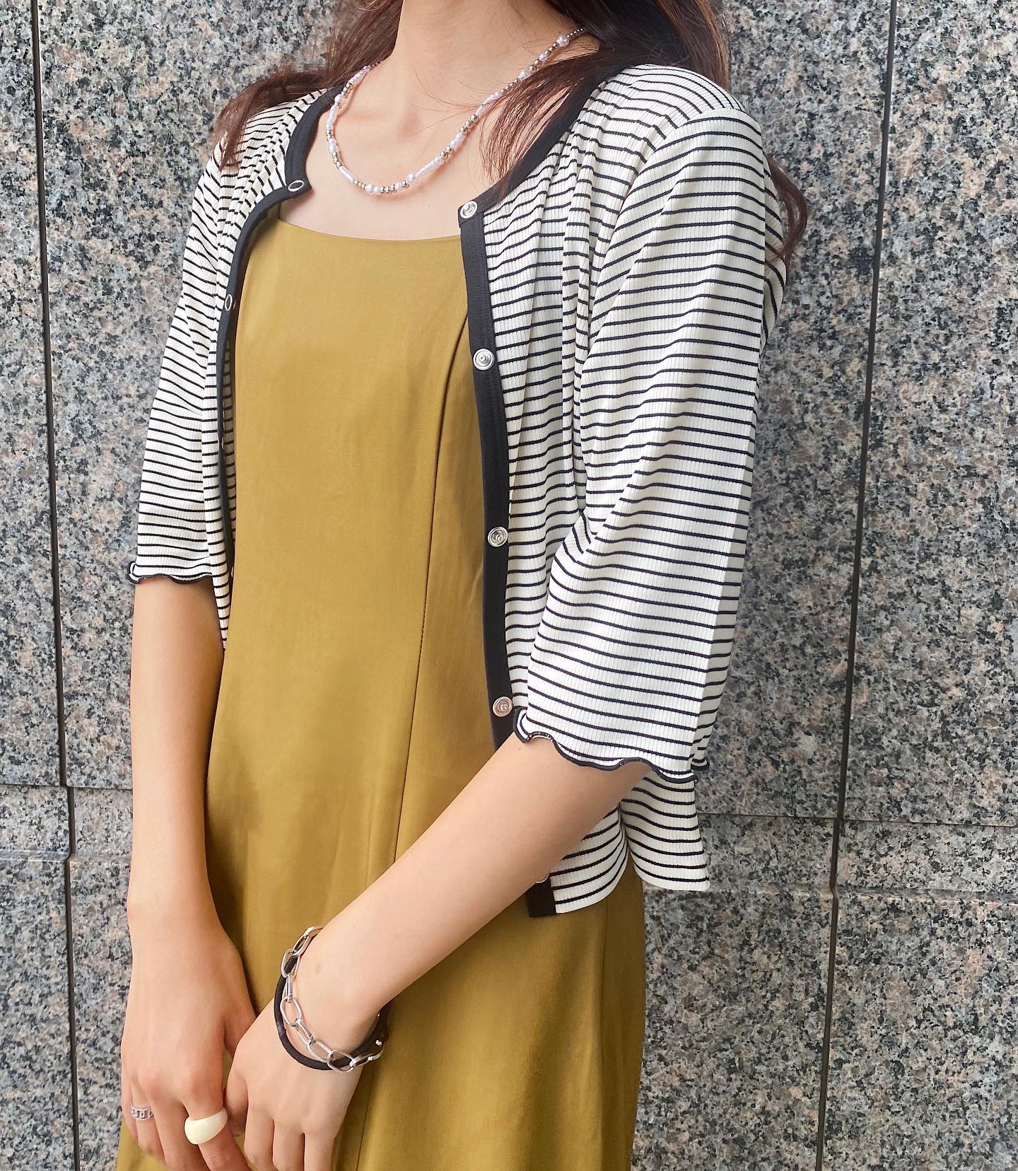 【new arrival】⁡? RE241511T001半袖ﾊﾟｲﾋﾟﾝｸﾞﾃﾚｺｶｰﾃﾞ▷¥2,090(税込)(店舗入荷中.ｵﾝﾗｲﾝ近日入荷)white / pink / green / black#retrogirl_ootd #レトロガール #レトロガールコーデ #プチプラアイテム #プチプラファッション #プチプラコーデ #夏アイテム #夏コーデ #秋アイテム　#秋カラー　#トレンドファッション　#テレコカーデ　#パイピングカーデ　#カーディガン#カーディガンコーデ