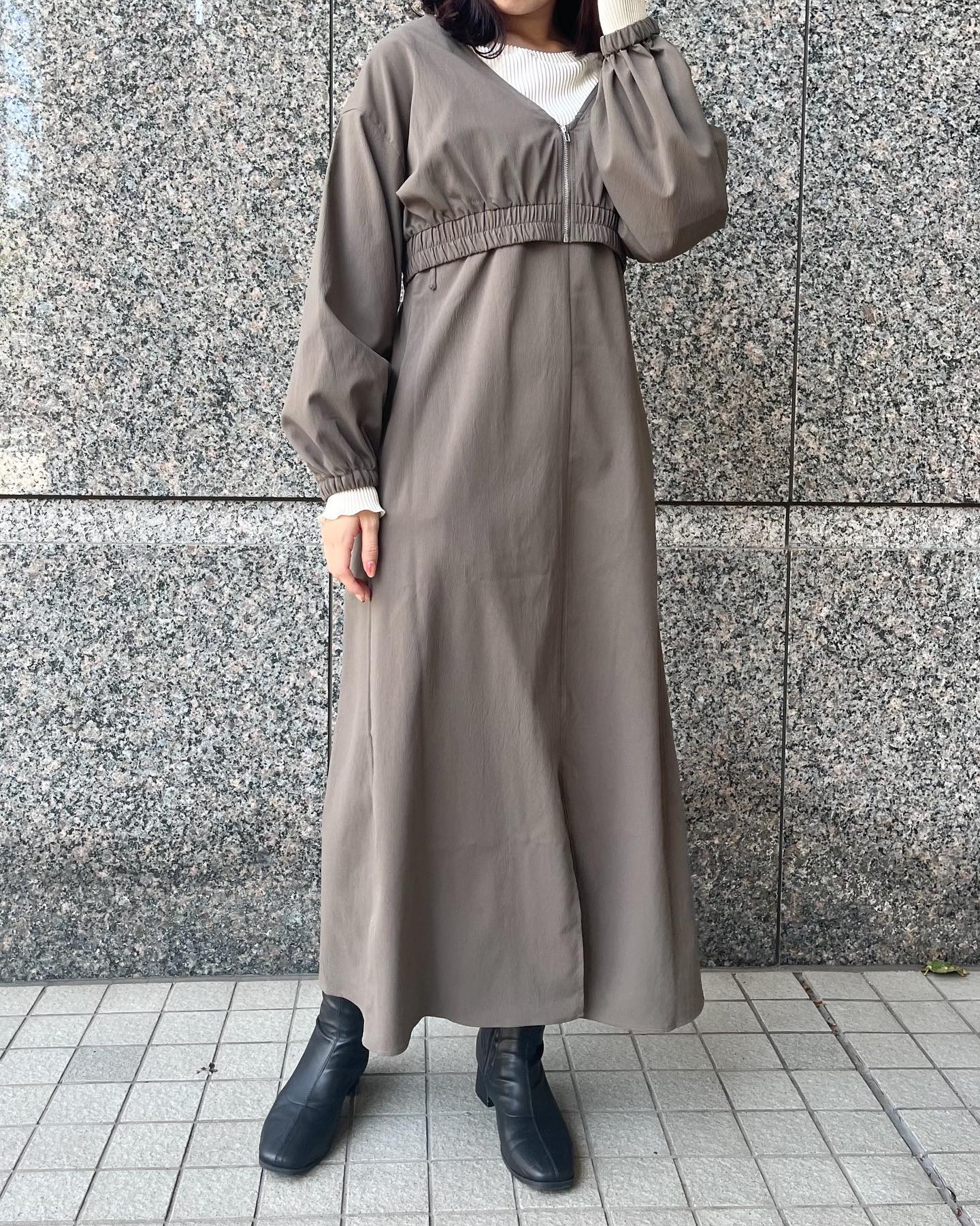 【new arrival】⁡?RF256222T001ﾌﾞﾙｿﾞﾝSETｷｬﾐﾜﾝﾋﾟ▷¥5,390(税込)⁡(店舗入荷中.ｵﾝﾗｲﾝ近日入荷)⁡beige / brown / black⁡#retrogirl_ootd #レトロガール #レトロガールコーデ #プチプラアイテム #プチプラファッション #プチプラコーデ  #秋アイテム　#秋カラー　#キャミワンピ　#ワンピ　#ワンピース　#ワンピコーデ　#ブルゾン