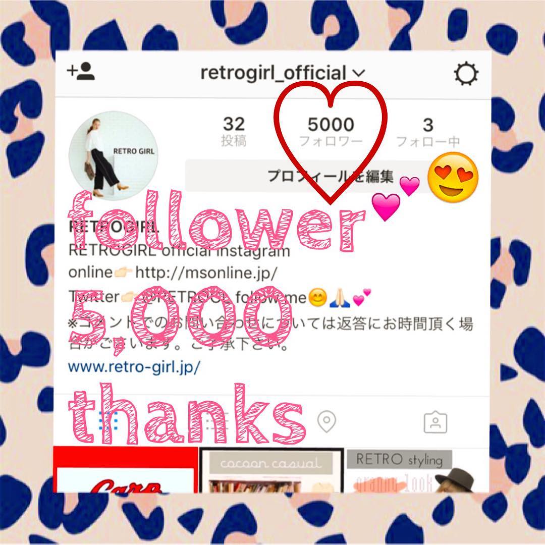 ▽Special thanks▽フォロワー様5,000人超えました️.みなさま、ありがとうございます❣❣.これからも更新頑張りますので、宜しくお願い致します?#retrogirl #レトロガール#specialthanks #followme