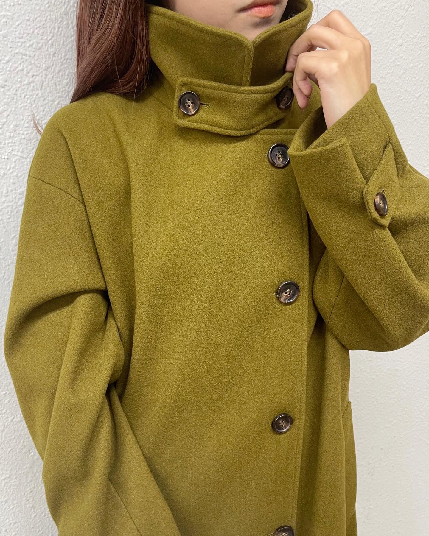 【 new arrival 】⁡⁡?️RW256921T003ｽﾀﾝﾄﾞﾈｯｸｺｰﾄ ¥6,490（税込）⁡⁡white / green / brown / black（ｵﾝﾗｲﾝ限定ｶﾗｰ）⁡⁡（店舗.ｵﾝﾗｲﾝ入荷中）⁡⁡⁡⁡#retrogirl_ootd #レトロガール #レトロガールコーデ #プチプラアイテム #プチプラファッション #プチプラコーデ  #秋アイテム　#秋カラー　#冬アイテム　#冬カラー　#アウター　#スタンドネックコート　#コート　#コートコーデ　#スタンドネック