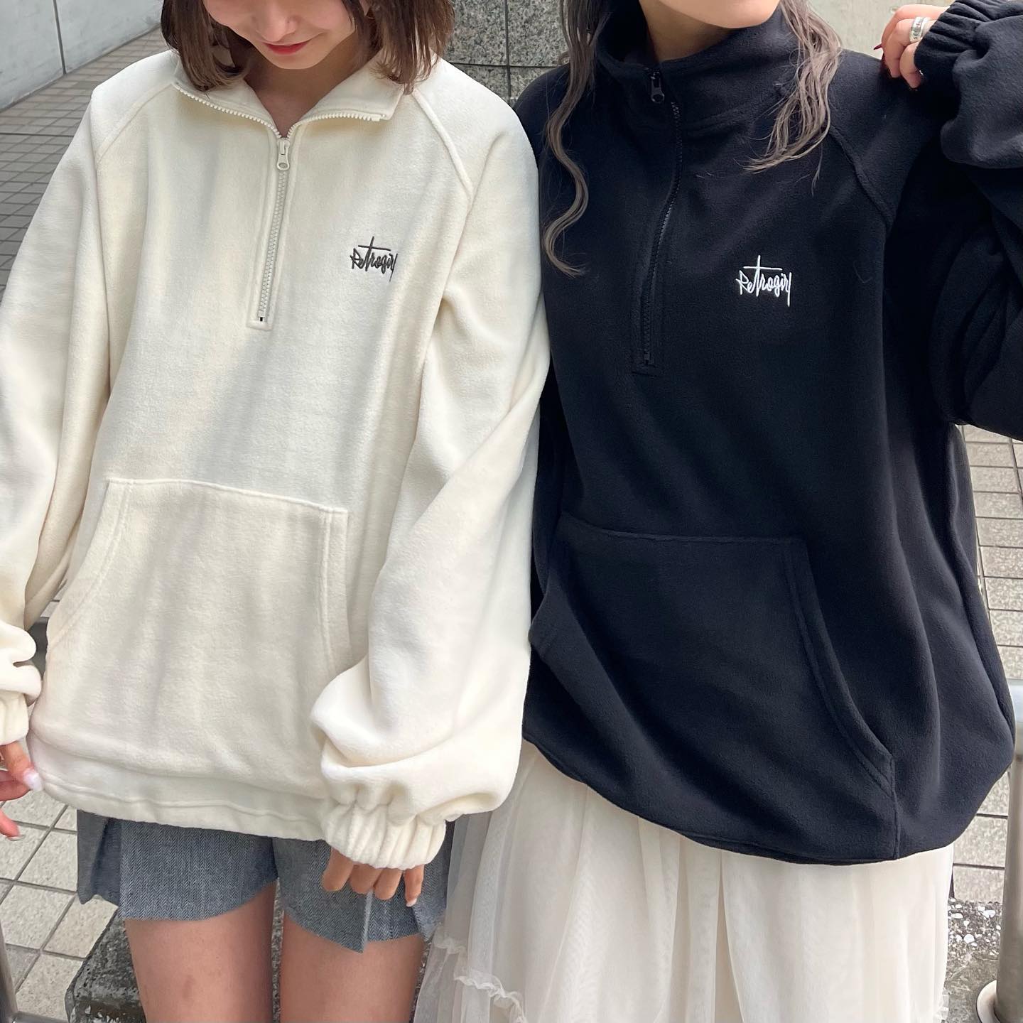 ⁡【 new arrival 】⁡フリース素材でカジュアルに着用頂けるハーフZIPカットソーBIGシルエットとなっておりミニボトムと合わせでも可愛く着こなせます⁡⁡?️RW341511T001フリースハーフZIPカットソー　¥3,850（税込）⁡⁡écru / dark blue / black⁡⁡⁡（店舗今週入荷.オンライン近日入荷)⁡⁡⁡⁡⁡#retrogirl_ootd #レトロガール #レトロガールコーデ #プチプラアイテム #プチプラファッション#秋アイテム#秋コーデ #2023aw #冬アイテム#冬コーデ#フリース#ハーフジップ#ハーフジップコーデ#カットソー#カジュアルコーデ#カジュアル#カジュアルアイテム#大人カジュアル#メンズライク#お揃いコーデ#着回しアイテム#着回しコーデ