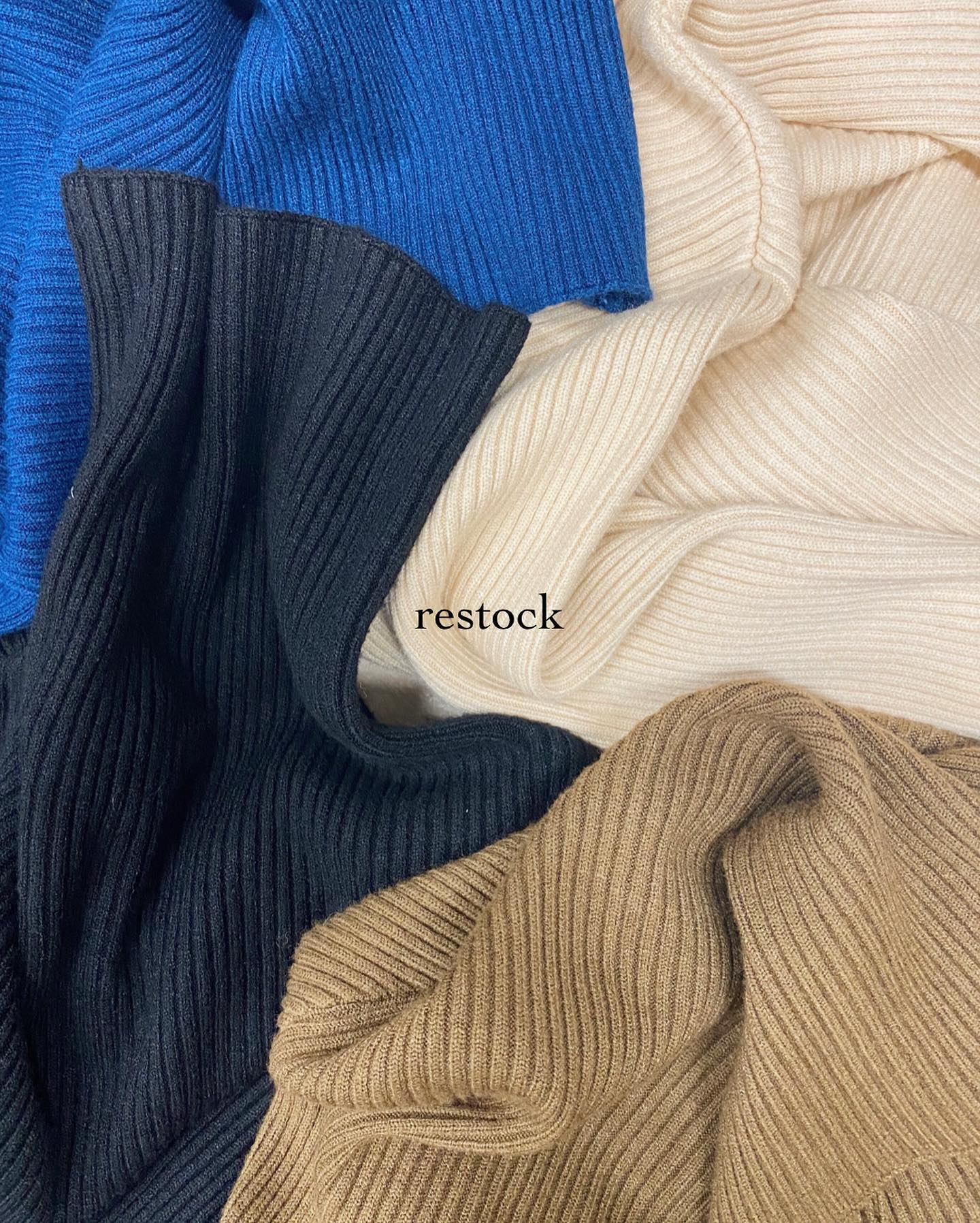 " restock "店舗、オンラインともに人気の︎ハイネックリブニット ¥2,530取り扱い店舗に今週末より再入荷致します。オンラインも近日再入荷予定です。お楽しみに…♡#urmelty #ユアメルティ #ニット #ハイネックニット #カラーニット #ニットコーデ #ハイネックニットコーデ #カラーニットコーデ #ホワイトニット #ブラックニット #ブラウンニット #ブルーニット #カラフルニット #ガーリーアイテム #カジュアルアイテム #韓国っぽ #韓国っぽコーデ #韓国ファッション #韓国風 #コリヨジャ #オトジョ #大人女子 #オトジョコーデ