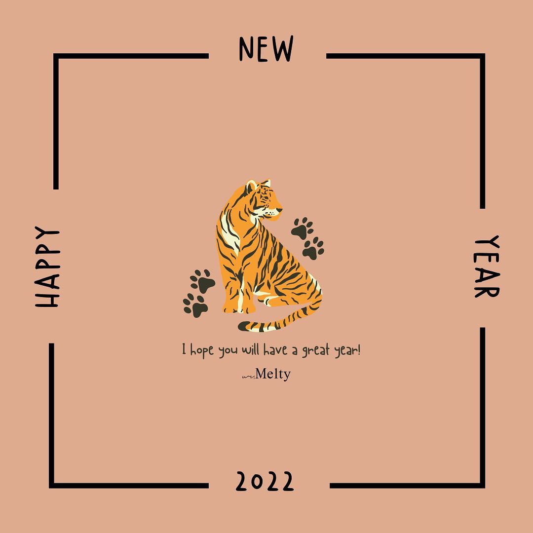 happy new year 2022あけましておめでとうございます?2022年も皆さまにとって素敵な1年となりますように…♡本年もur,Meltyをどうぞ宜しくお願い致します。새해 복 많이 받으세요♡♡#urmelty #happynewyear2022