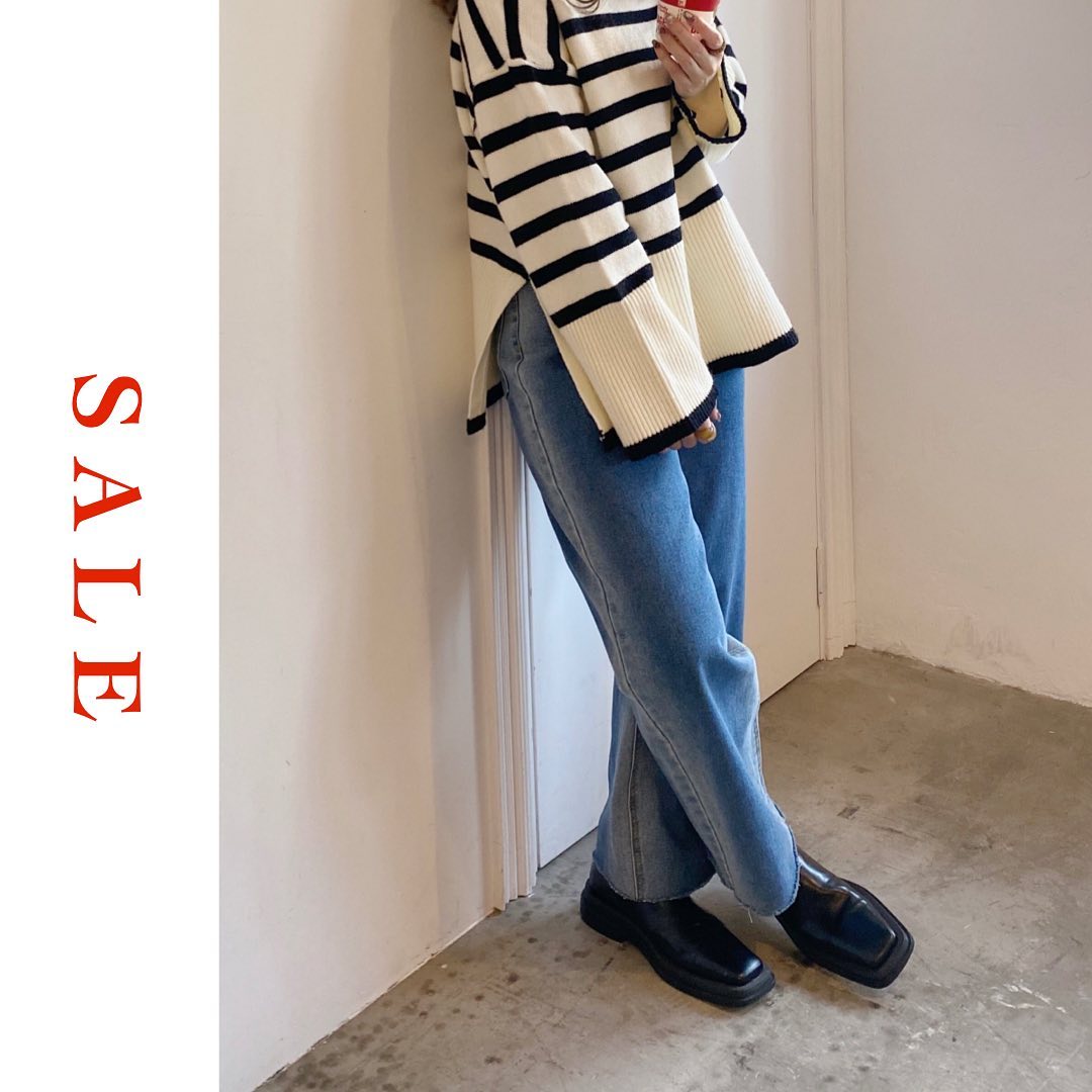SALE ?⁡︎サイドグラデーションデニム ¥4,290 → ¥3,190 (店舗限定価格)⁡⁡デニムはオールシーズン使える万能アイテム。ぜひこの機会に取り扱い店舗ご覧下さいませ。⁡⁡⁡⁡⁡⁡⁡⁡#urmelty #ユアメルティ #パンツ #デニム #デニムパンツ #デニムコーデ #デニムパンツコーデ #パンツコーデ #ブラックデニム #ニットコーデ #ボーダーニット #ブラウス #フリルブラウス #ブラウスコーデ #ブーツ #ブーツコーデ #冬アイテム #冬コーデ #韓国っぽ #韓国っぽコーデ #韓国ファッション #韓国風 #コリヨジャ #オトジョ #大人女子 #オトジョコーデ