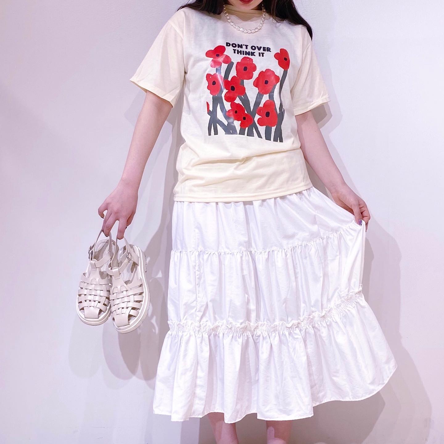 " hit item "⁡⁡︎カラーティアードスカート ¥3,850⁡⁡取り扱い店舗、オンラインともに残りわずかとなっておりますので、ぜひお早めにご覧下さいませ。⁡⁡⁡⁡  ⁡⁡ #urmelty #ユアメルティ #スカート #ティアードスカート #カラースカート #デザインスカート #スカートコーデ #カラースカートコーデ #ティアードスカートコーデ #デザインスカートコーデ  #ホワイトコーデ #フラワープリントtシャツ #お花tシャツ #同色コーデ #ガーリーコーデ #ガーリーアイテム #春アイテム #春コーデ #韓国っぽ #韓国っぽコーデ #韓国ファッション #韓国風 #コリヨジャ #オトジョ #大人女子 #オトジョコーデ
