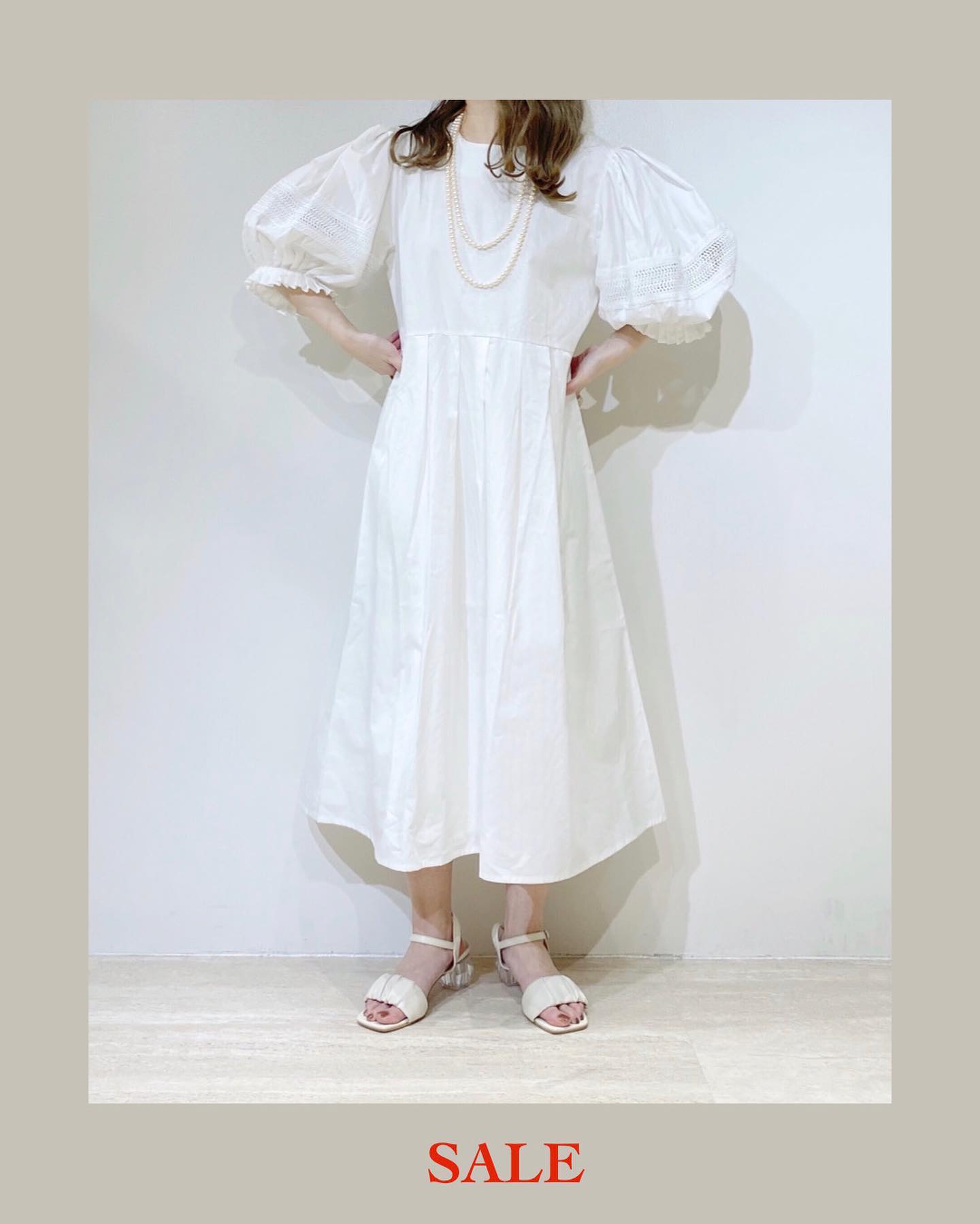 summer SALE ?⁡︎袖ボリュームカラーワンピ ¥5,390 → ¥4,290 (店舗限定価格)⁡⁡人気アイテムになりますのでぜひお早めに取り扱い店舗ご覧下さいませ。⁡⁡⁡⁡⁡⁡⁡#urmelty #ユアメルティ #ワンピース #袖ボリュームワンピース #カラーワンピース #デザインワンピース #ワンピースコーデ #袖ボリュームワンピースコーデ #カラーワンピースコーデ #デザインワンピースコーデ #ドットコーデ #ガーリーコーデ #ガーリーアイテム #カジュアルコーデ #カジュアルアイテム #夏アイテム #夏コーデ #韓国っぽ #韓国っぽコーデ #韓国ファッション #韓国風 #コリヨジャ #オトジョ #大人女子 #オトジョコーデ