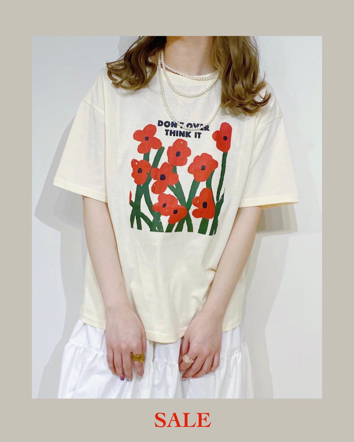 summer SALE ?⁡︎フラワープリントtee ¥3,190 → ¥2,090 (店舗限定価格)⁡⁡人気アイテムになりますのでぜひお早めに取り扱い店舗ご覧下さいませ。⁡⁡⁡⁡⁡⁡⁡ #urmelty #ユアメルティ #tシャツ #お花tシャツ #カラーtシャツ #プリントtシャツ #お花コーデ #tシャツコーデ #カラーtシャツコーデ #スカートコーデ #デニムコーデ #ガーリーコーデ #ガーリーアイテム #カジュアルコーデ #カジュアルアイテム #夏アイテム #夏コーデ #韓国っぽ #韓国っぽコーデ #韓国ファッション #韓国風 #コリヨジャ #オトジョ #大人女子 #オトジョコーデ