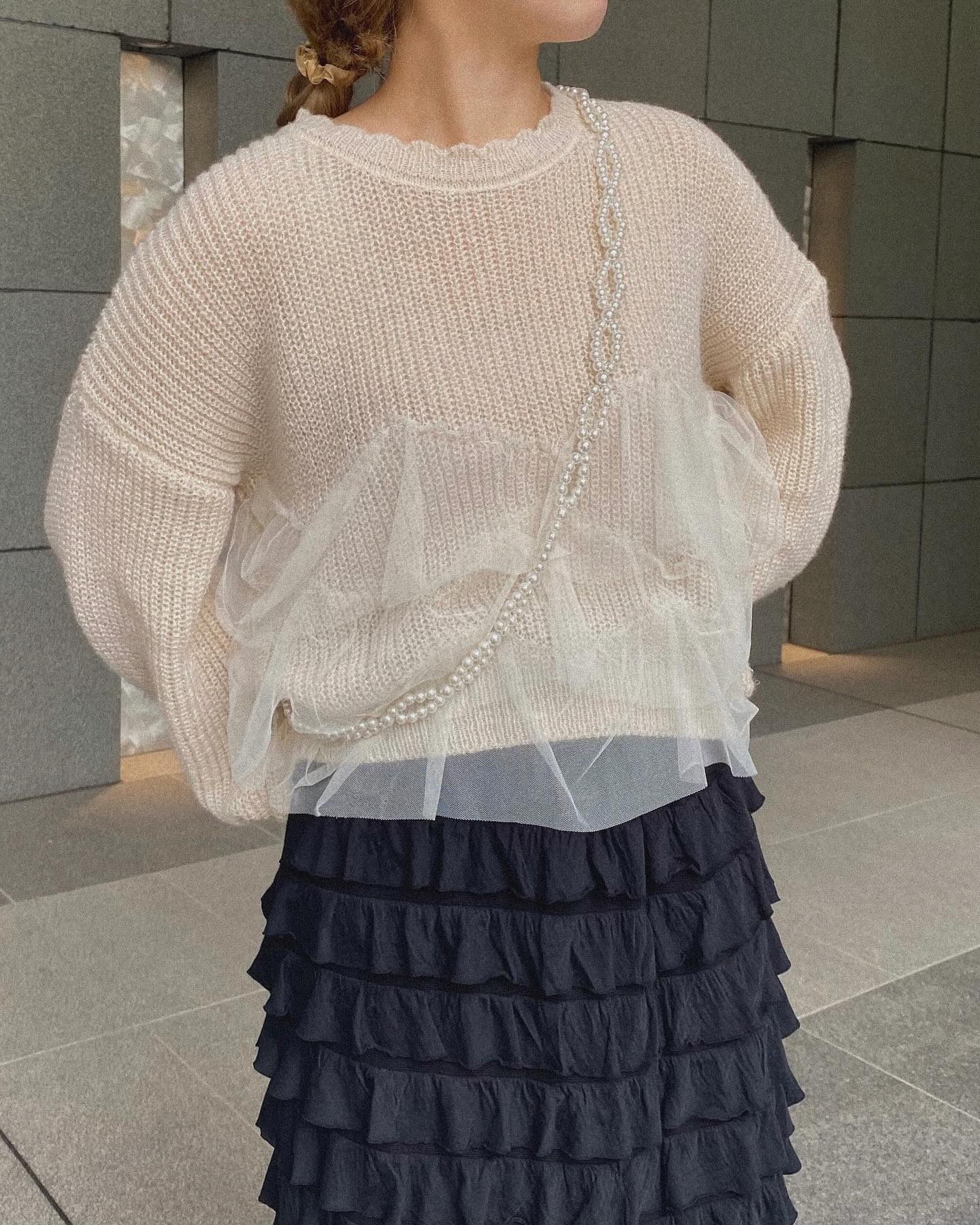 " restock ︎ hit knit "⁡完売しておりました人気のニットが取り扱い店舗、オンラインともに再入荷いたしました♡⁡人気アイテムになりますので、ぜひおはやめにご覧下さいませ️⁡⁡⁡︎チュール切替ニット ¥3,190⁡⁡⁡⁡⁡⁡⁡⁡⁡⁡⁡⁡⁡#urmelty #ユアメルティ #ニット #チュールニット #カラーニット #デザインニット #フリルスカート #デザインスカート #秋ニット #冬ニット #秋アイテム #ニットコーデ #チュールコーデ #スカートコーデ #フリルスカートコーデ #フリルコーデ  #カジュアルアイテム #カジュアルコーデ #ガーリーアイテム #ガーリーコーデ #秋コーデ  #韓国っぽ #韓国っぽコーデ #韓国ファッション #オトジョ #大人女子 #オトジョコーデ