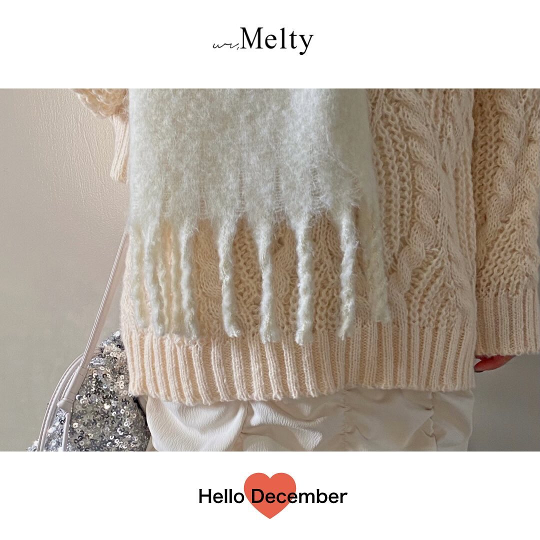 " ur,Melty  2023  December ️ "⁡⁡Wishing you a wonderful winter ︎⁡⁡素敵な冬になりますように︎⁡⁡⁡_______________________________________⁡⁡⁡December  of " ur,Melty " ⁡⁡12月の入荷もお楽しみに ️⁡ ⁡⁡⁡⁡⁡⁡   #urmelty #ユアメルティ #December